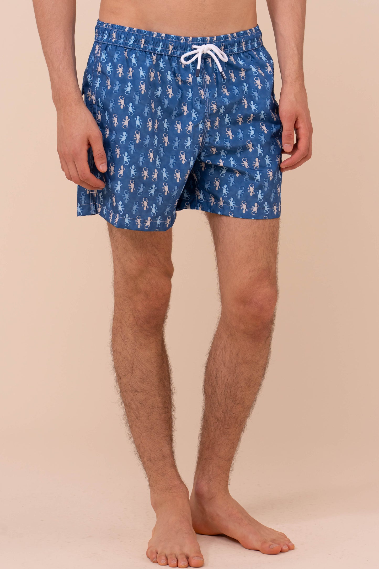 Madeira - The Sustainable Swim Trunks - Gecko Pattern - DENIM
