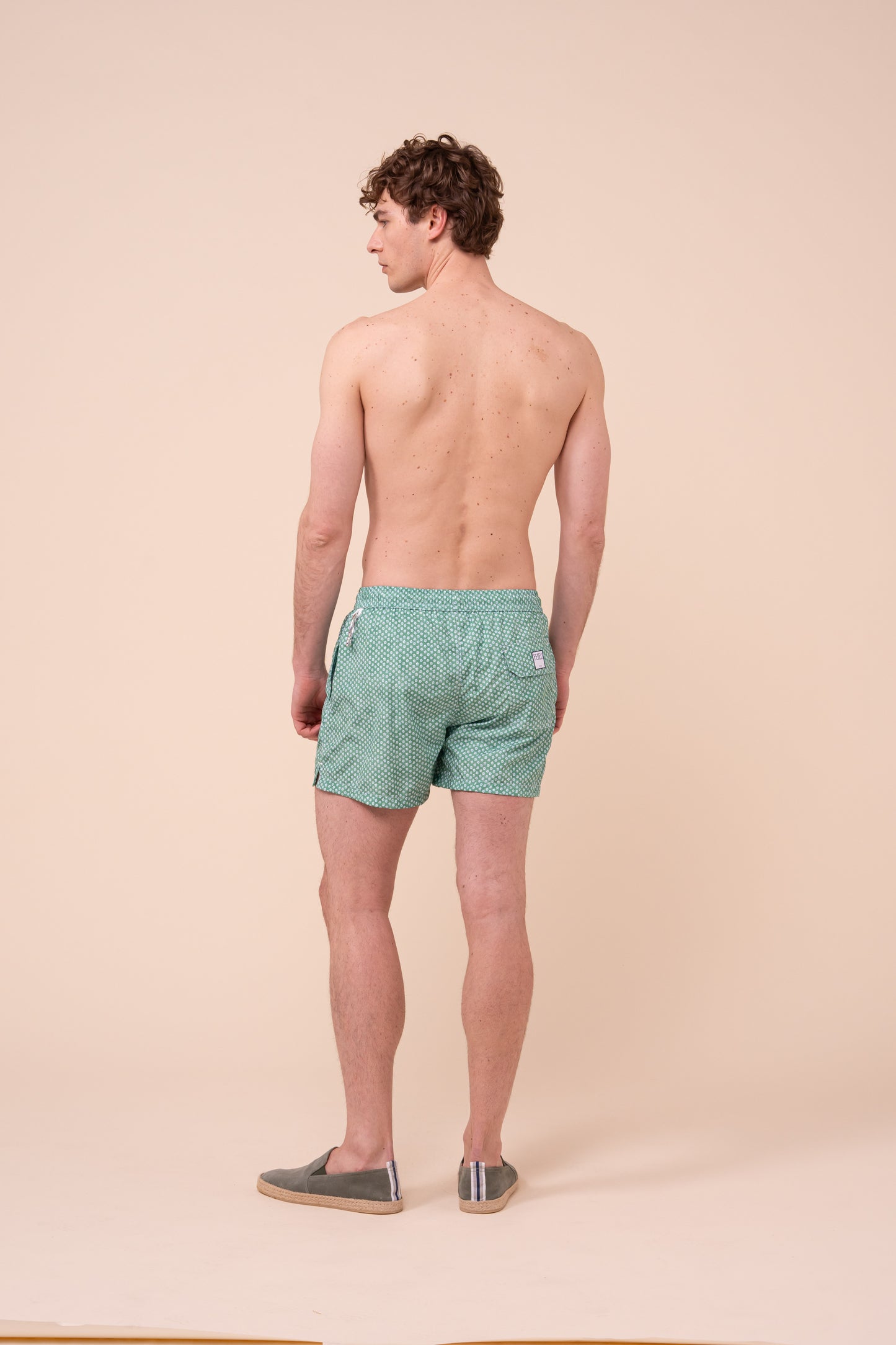 Madeira - The Sustainable Swim Trunks - Tiny Stars Pattern - MEDIUMSEAGREEN