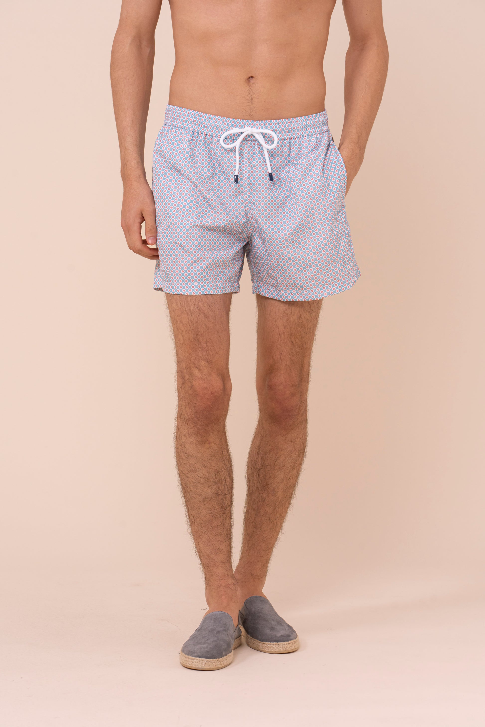 Madeira - The Sustainable Swim Trunks - Diamond Pattern - PACIFICBLUE