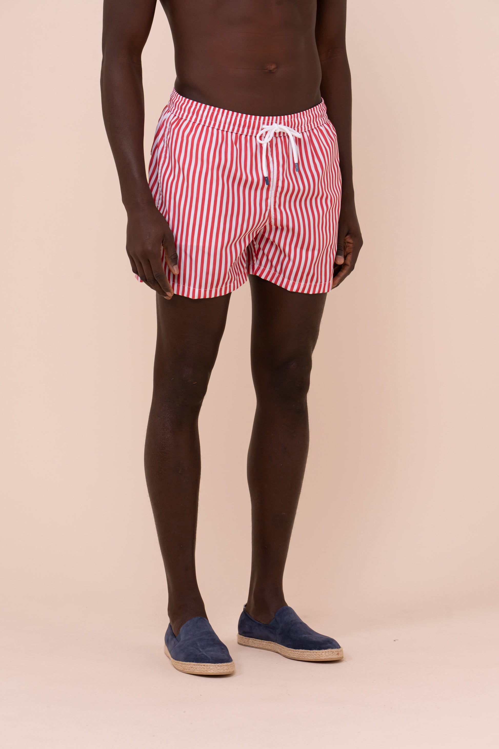 Madeira - The Sustainable Swim Trunks - Stripe Pattern - CORAL