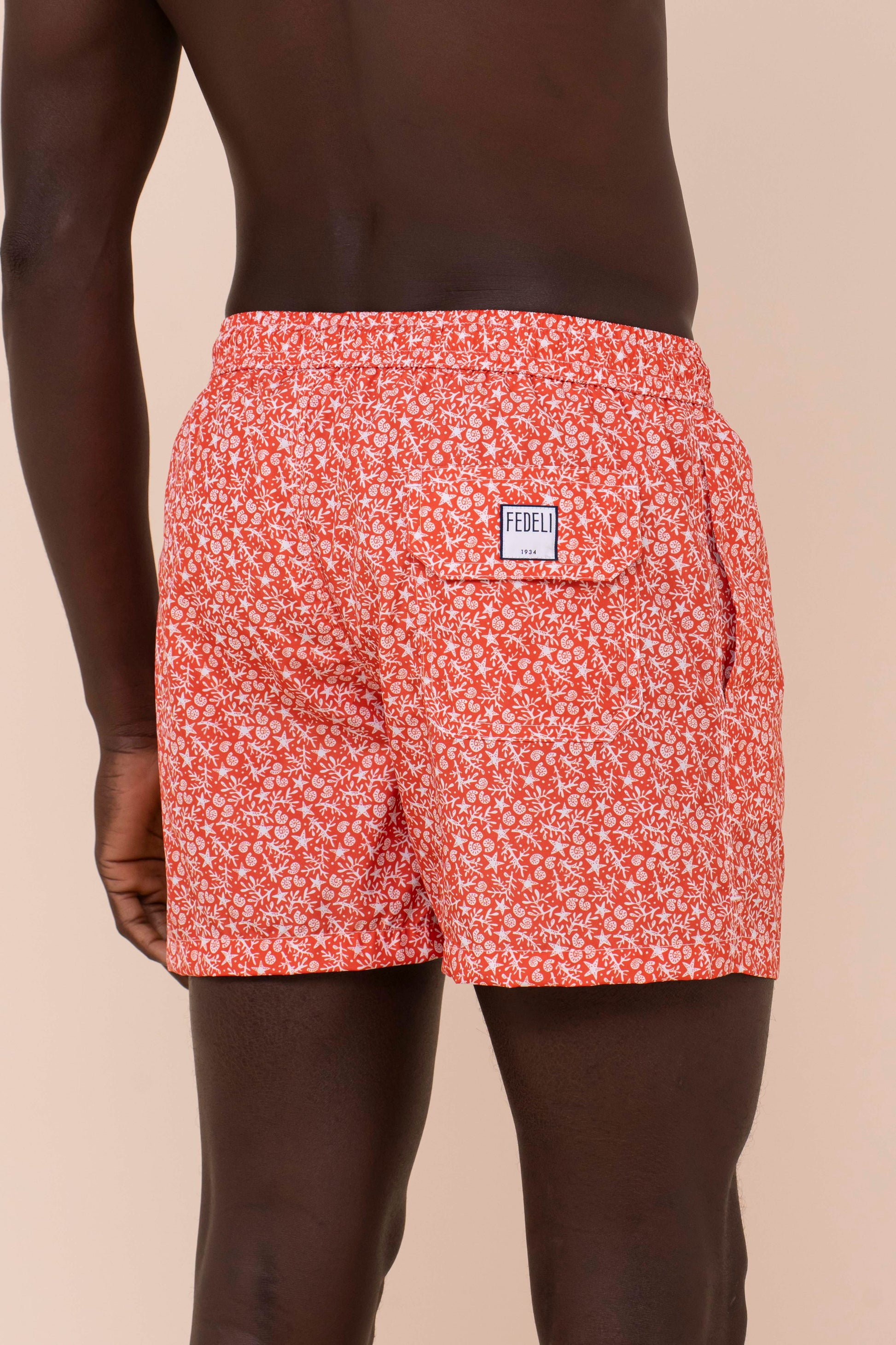 Madeira - The Sustainable Swim Trunks - Sealife Pattern - RED
