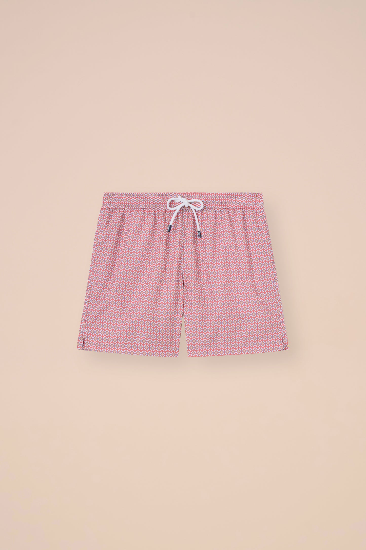 Madeira - The Sustainable Swim Trunks - Herringbone Pattern - CORAL