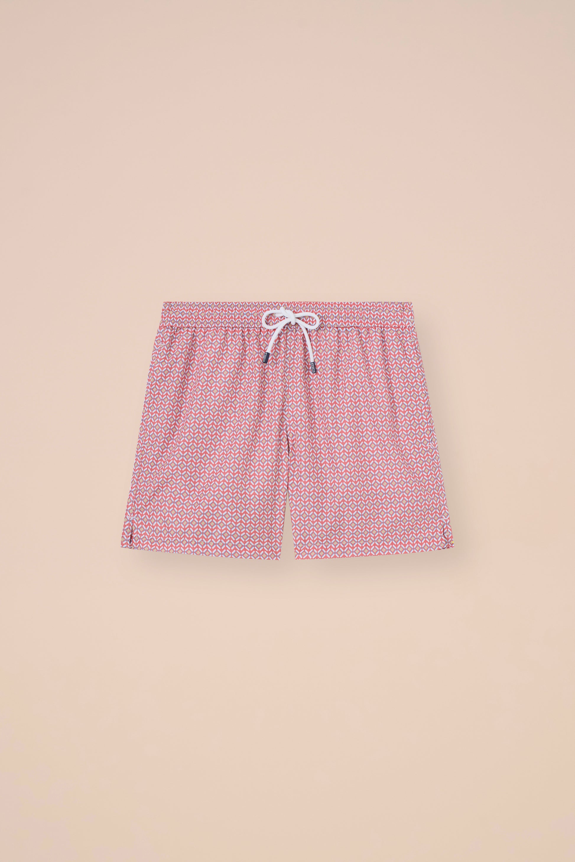 Madeira - The Sustainable Swim Trunks - Herringbone Pattern - CORAL
