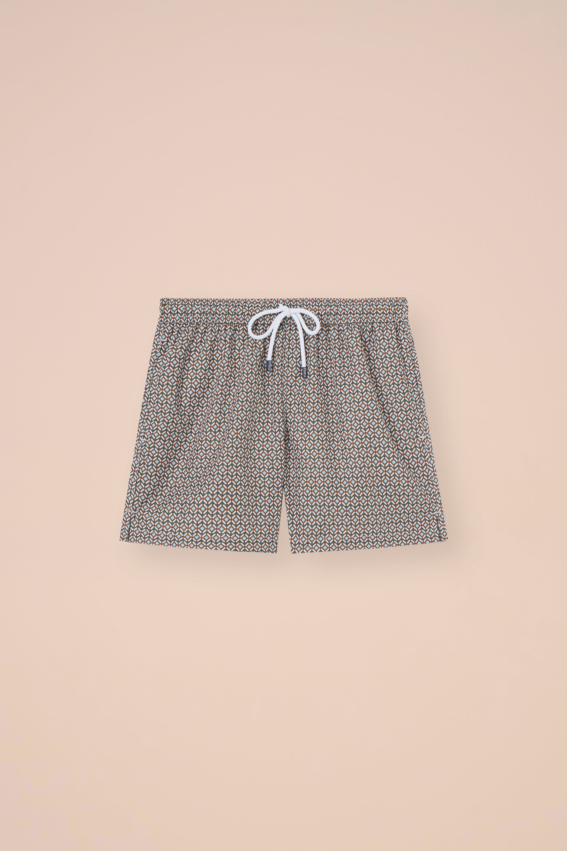 Madeira - The Sustainable Swim Trunks - Herringbone Pattern - CORAL
