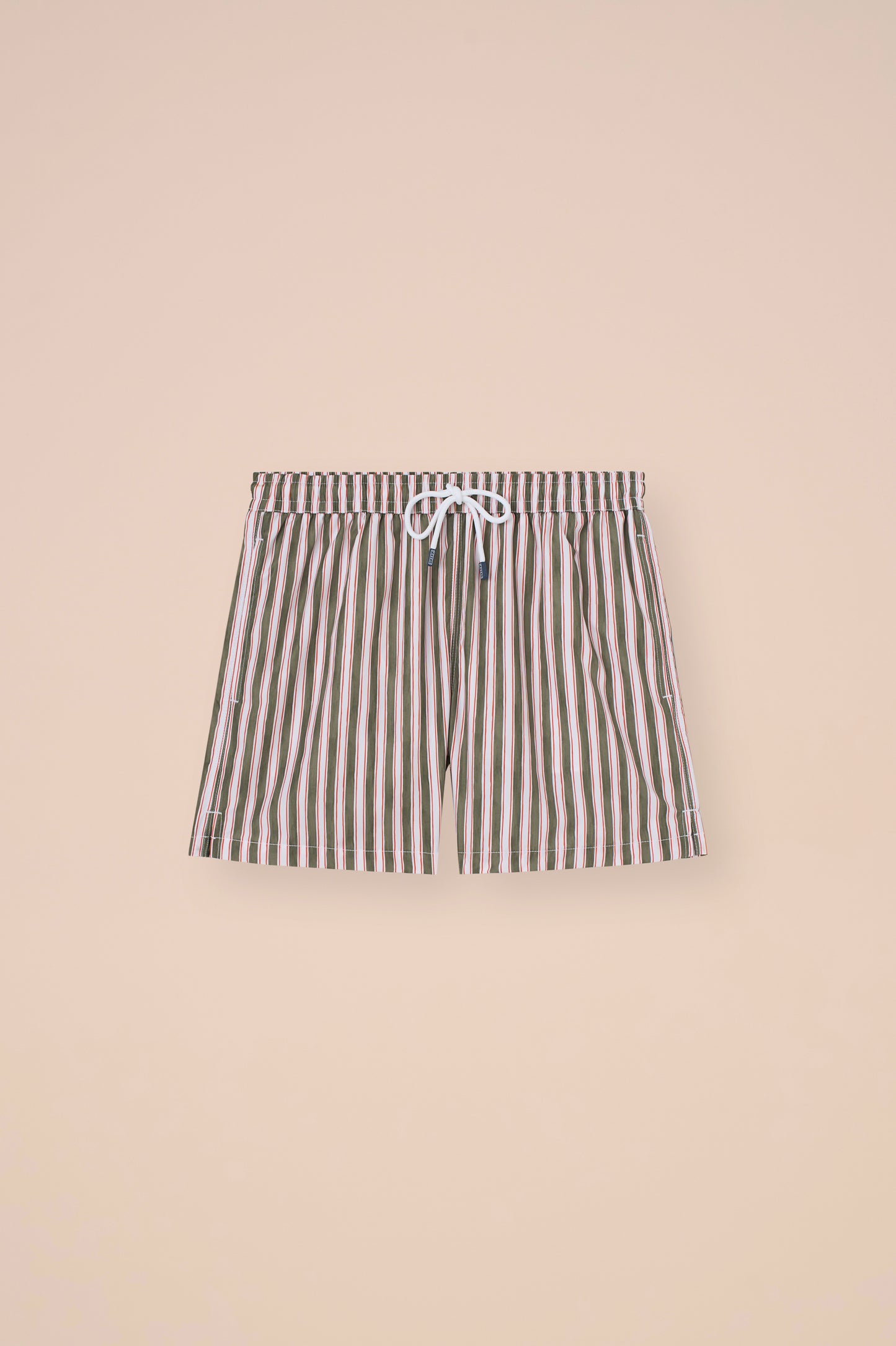 Madeira - The Sustainable Swim Trunks - Riviera Stripe Pattern - ORANGE