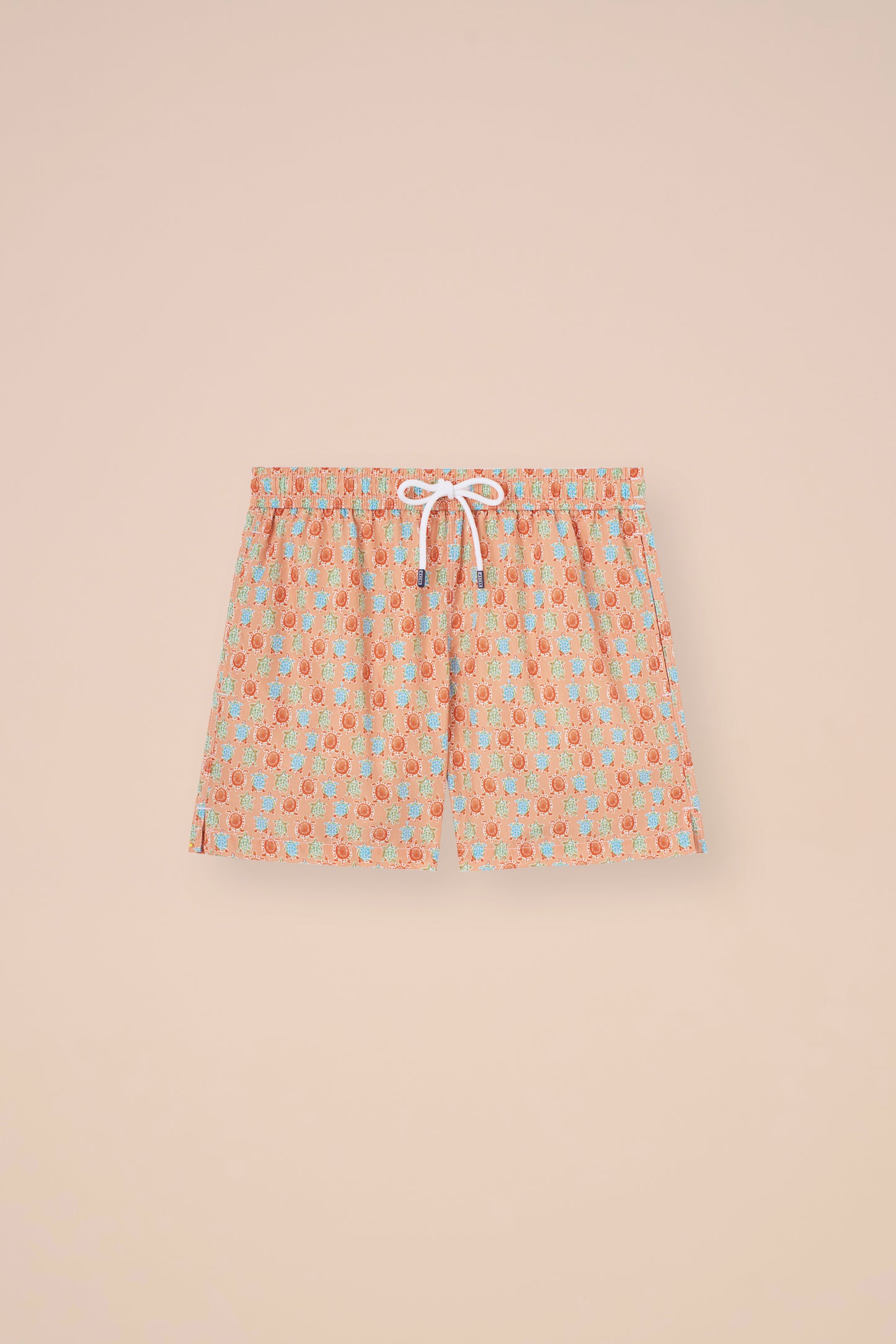 Madeira - The Sustainable Swim Trunks - Turtles Pattern - PEACH