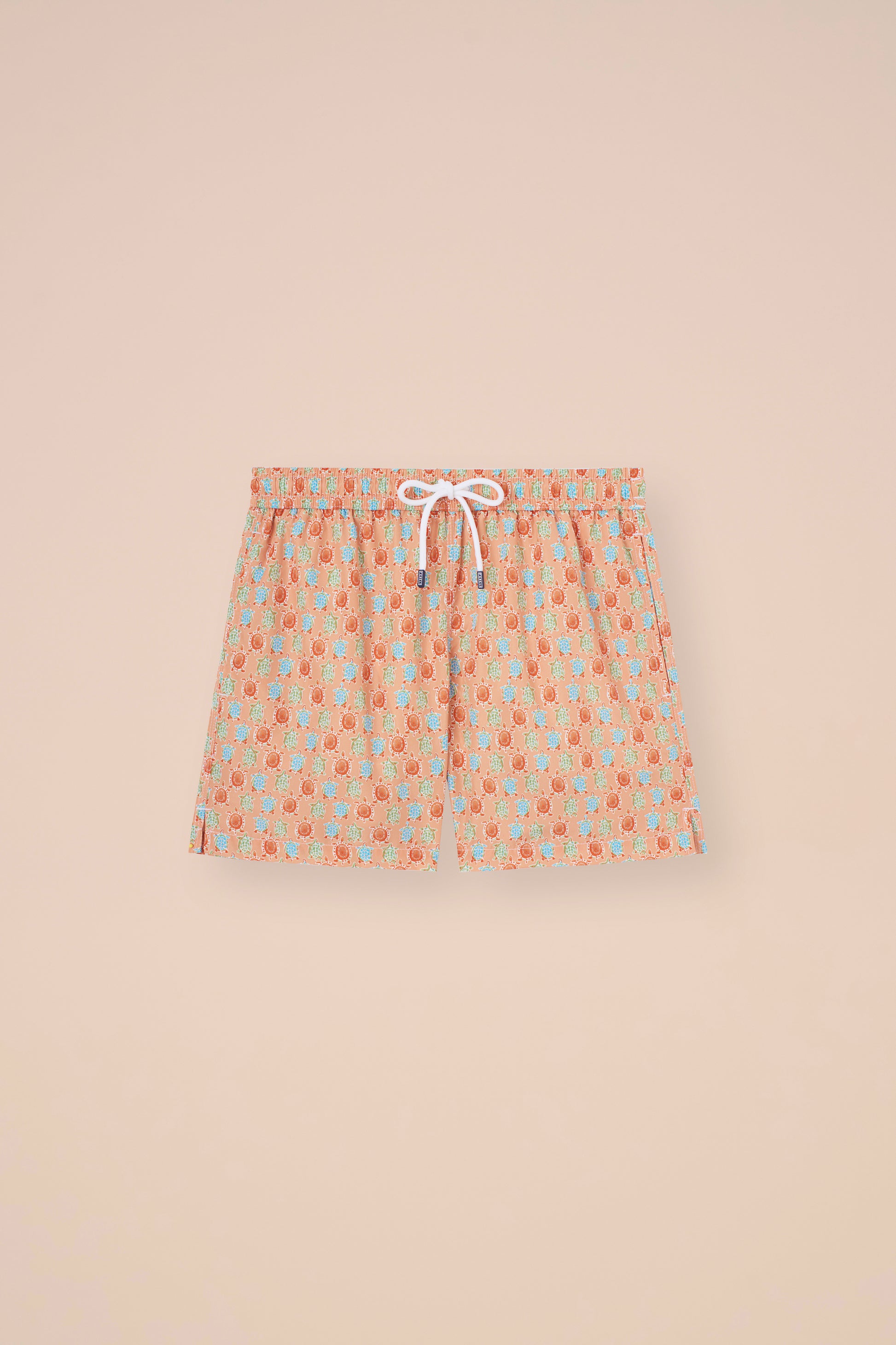 Madeira - The Sustainable Swim Trunks - Turtles Pattern - PEACH