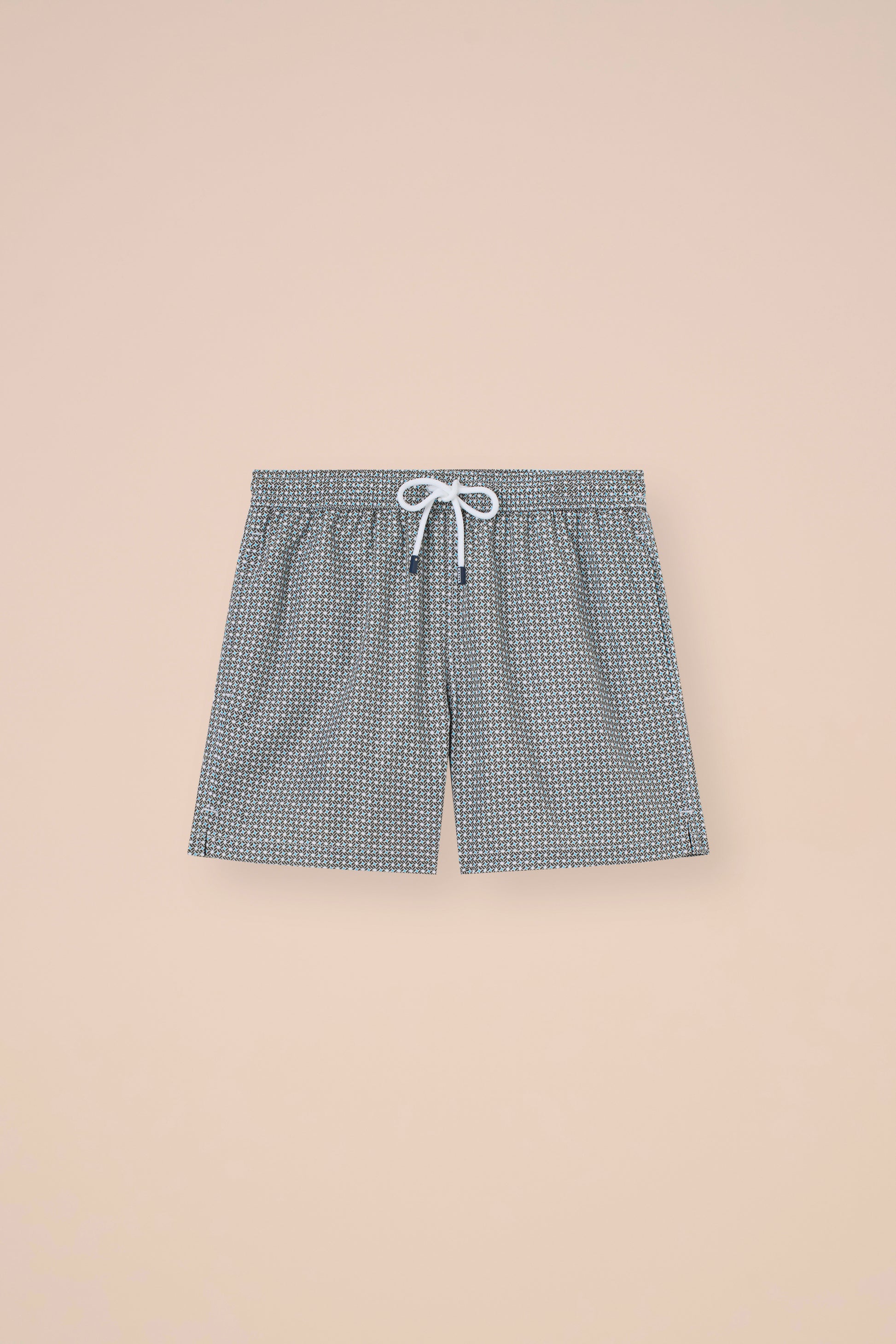 Madeira - The Sustainable Swim Trunks - Vintage Pattern - MERLOT