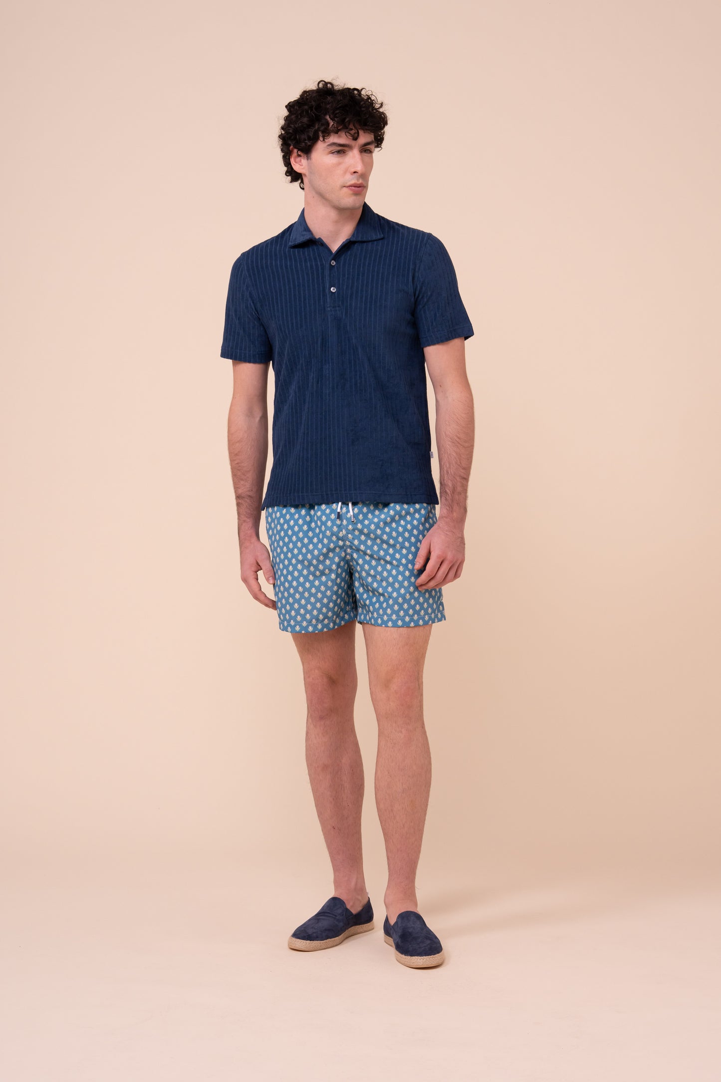 Madeira - The Sustainable Swim Trunks - Octopus Pattern - DARKPACIFICBLUE