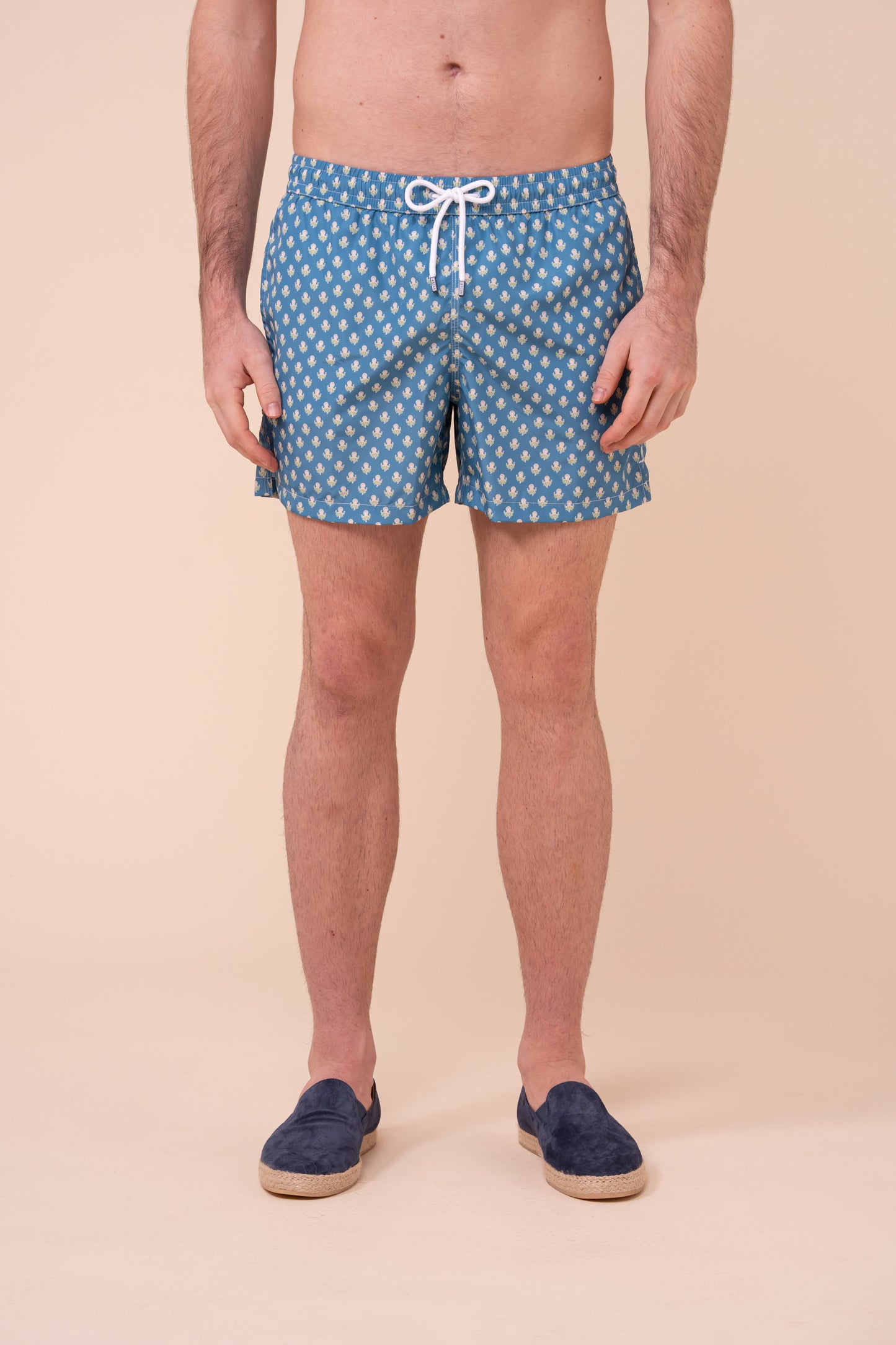 Madeira - The Sustainable Swim Trunks - Octopus Pattern - DARKPACIFICBLUE