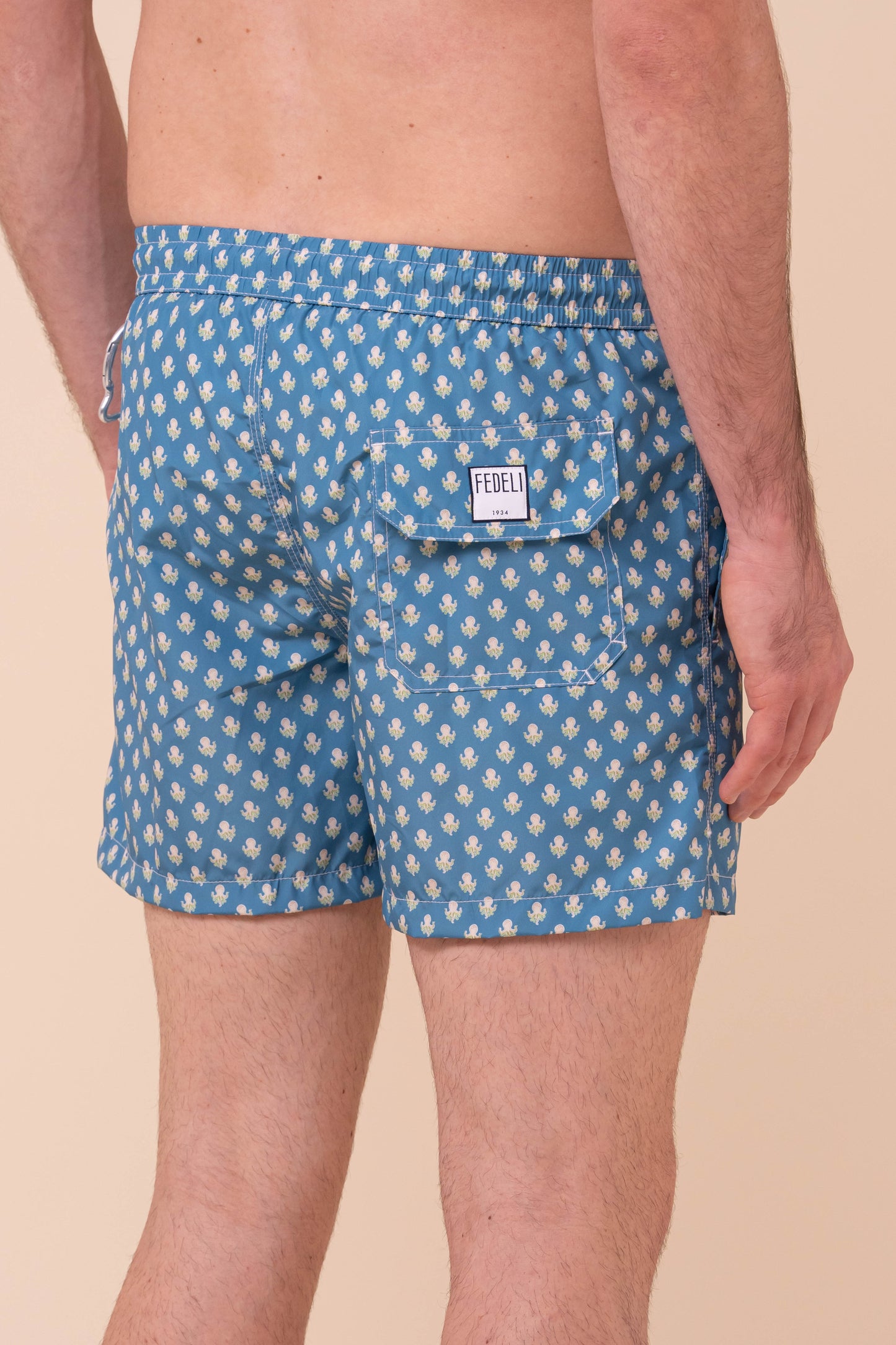 Madeira - The Sustainable Swim Trunks - Octopus Pattern - DARKPACIFICBLUE