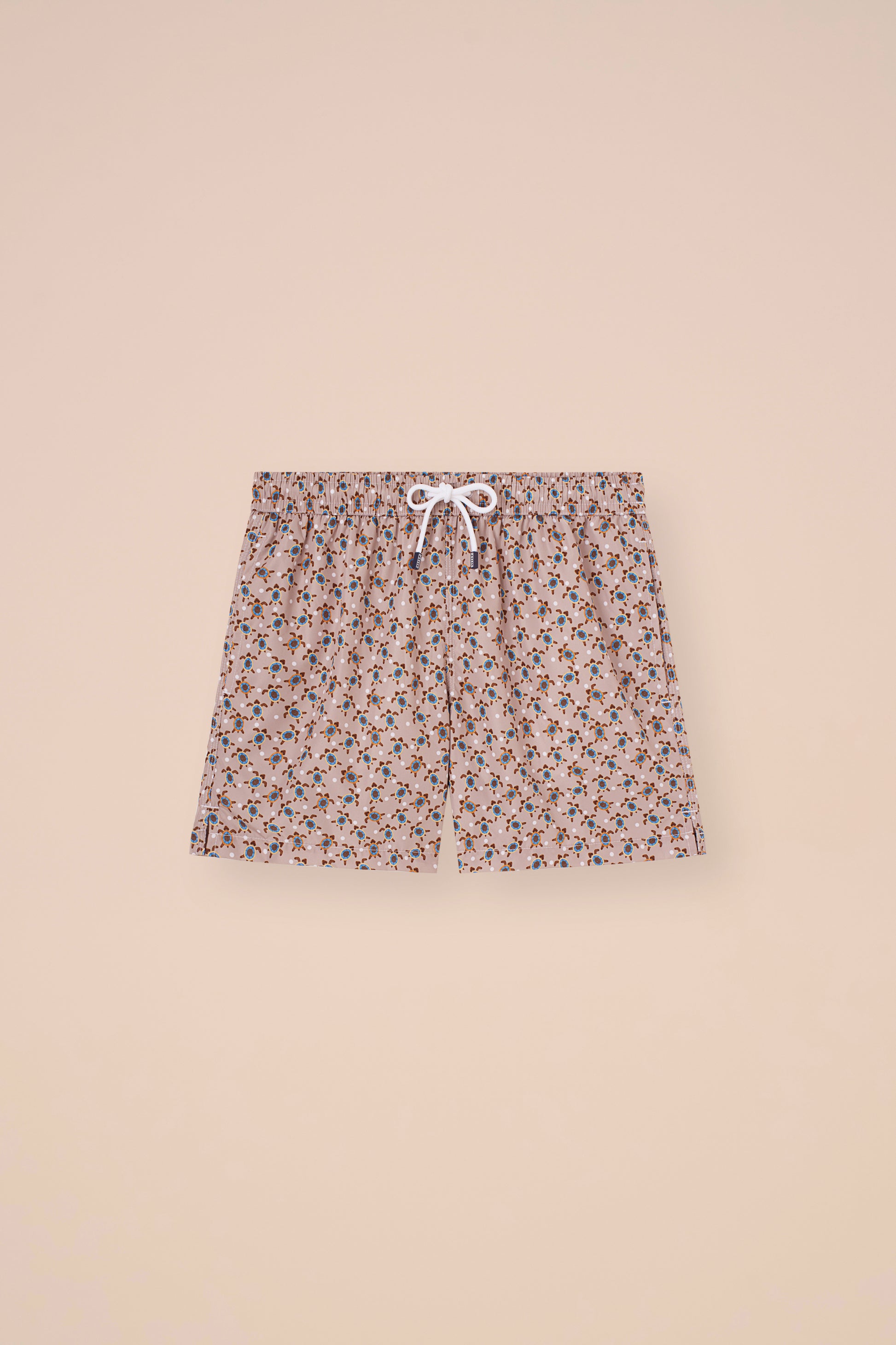 Madeira - The Sustainable Swim Trunks - Sea Turtles Pattern - CHALK