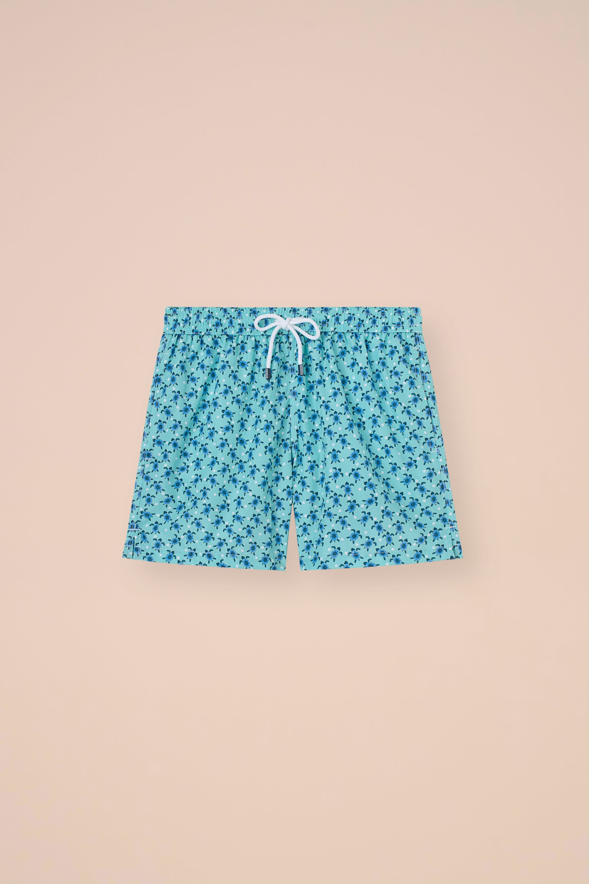 Madeira - The Sustainable Swim Trunks - Sea Turtles Pattern - CHALK
