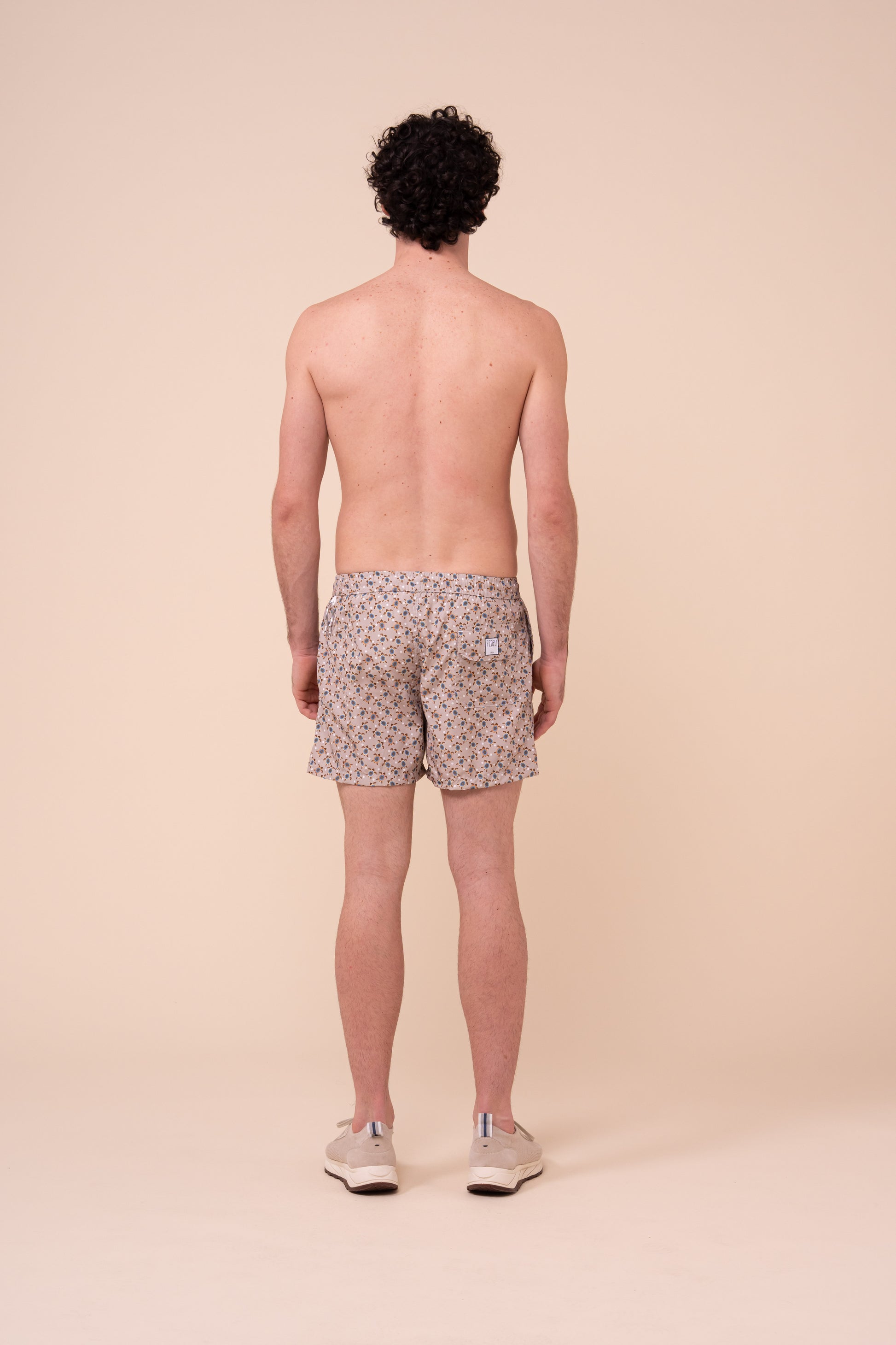 Madeira - The Sustainable Swim Trunks - Sea Turtles Pattern - CHALK