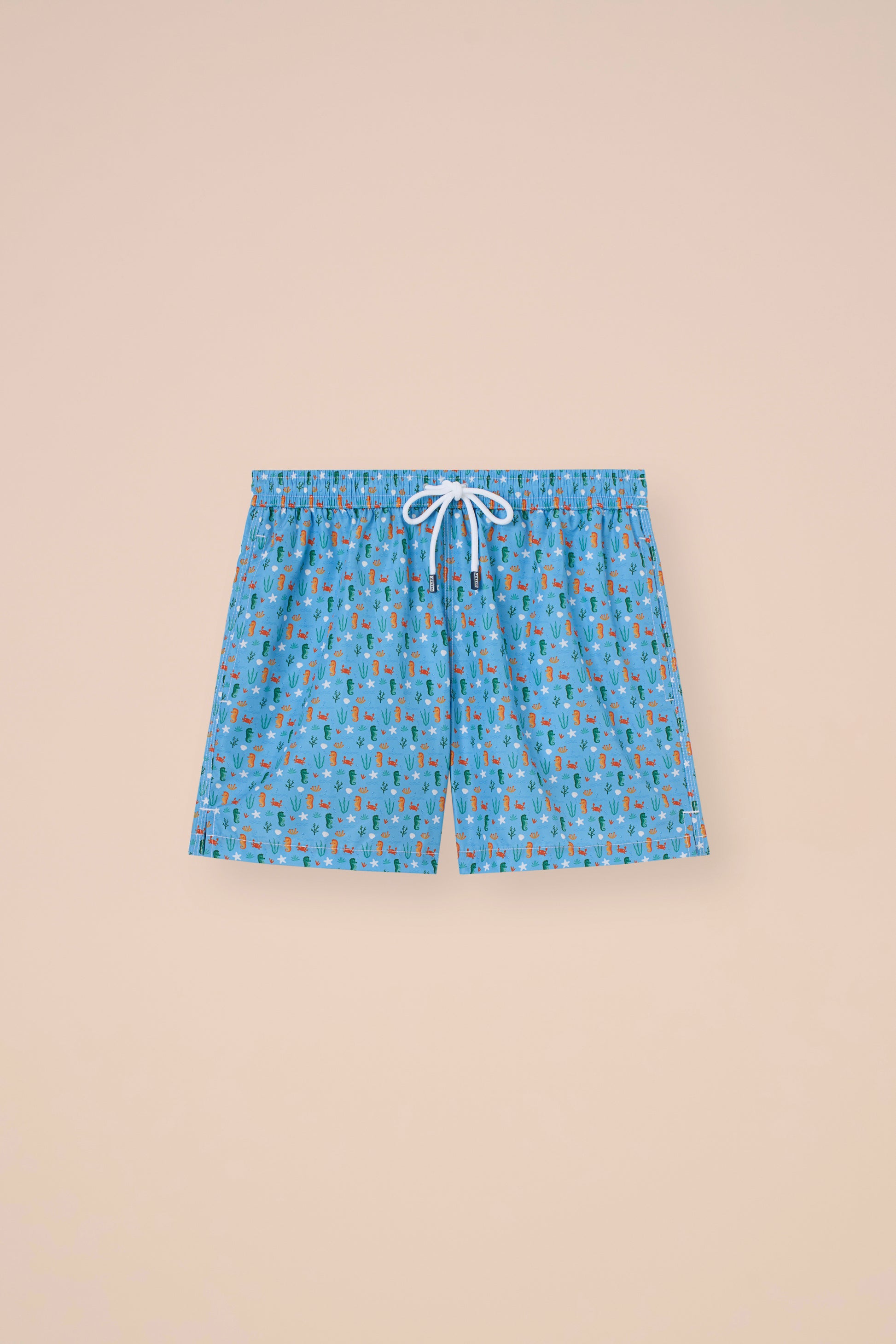 Madeira - The Sustainable Swim Trunks - Seahorse Pattern - LIGHTBLUE