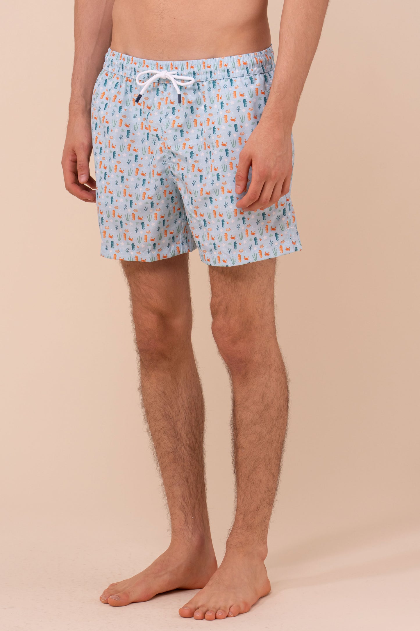 Madeira - Il costume da bagno sostenibile - Fantasia cavallucci marini - LIGHTBLUE