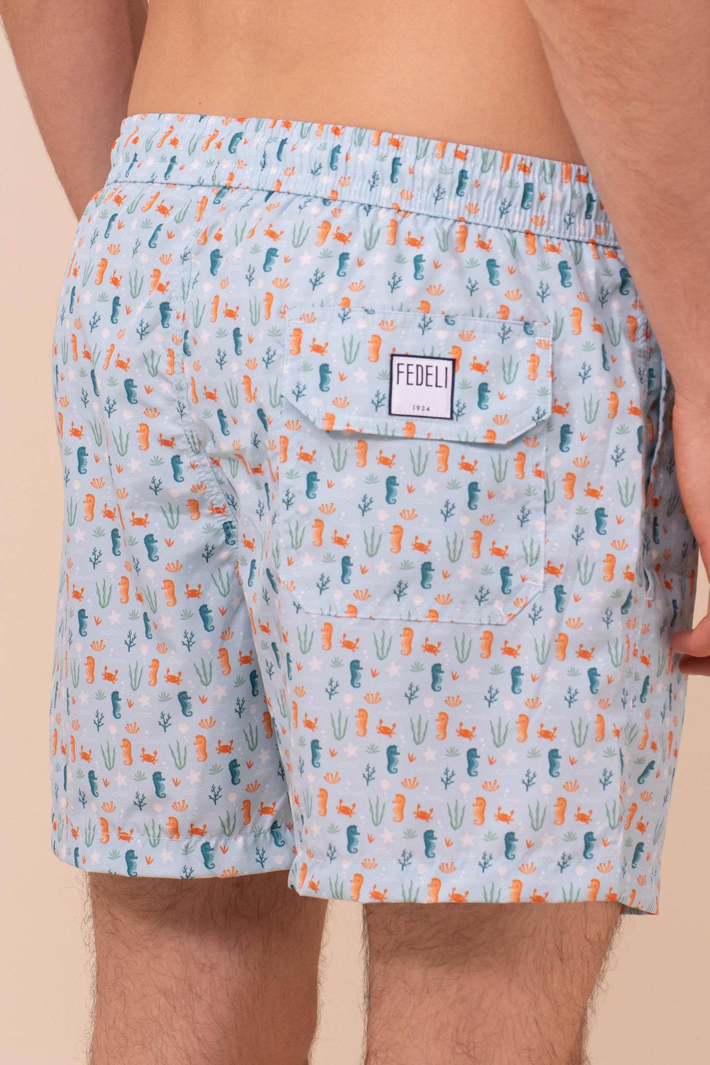 Madeira - Il costume da bagno sostenibile - Fantasia cavallucci marini - LIGHTBLUE