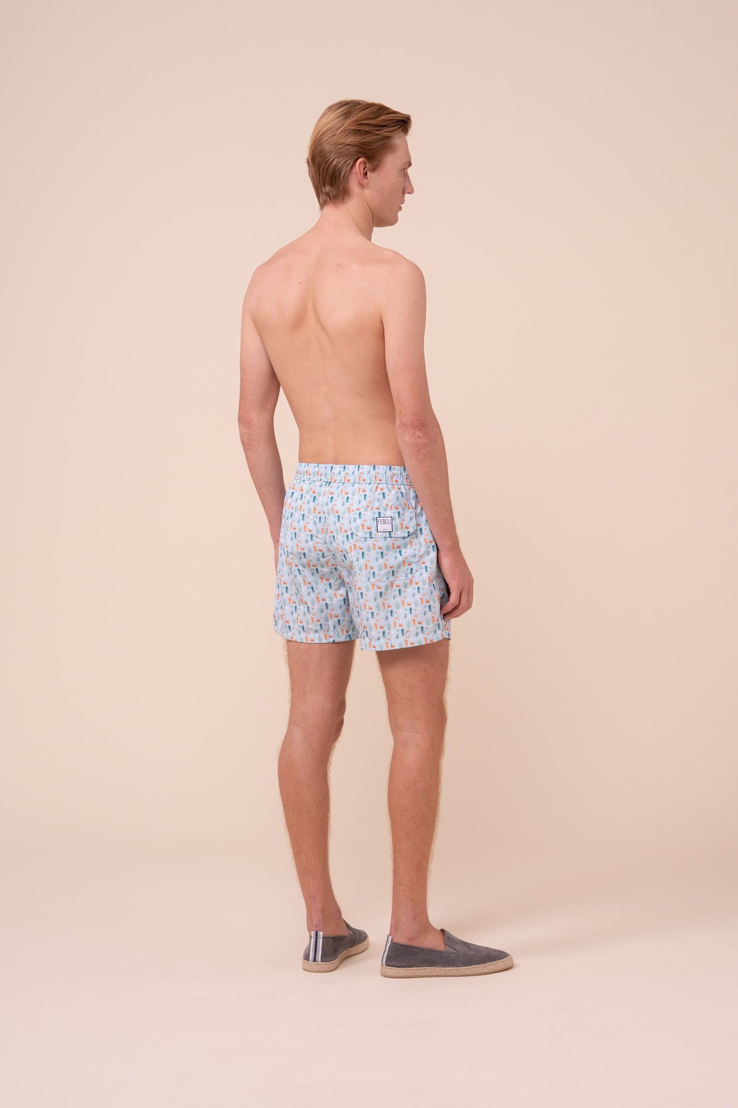 Madeira - The Sustainable Swim Trunks - Seahorse Pattern - LIGHTBLUE
