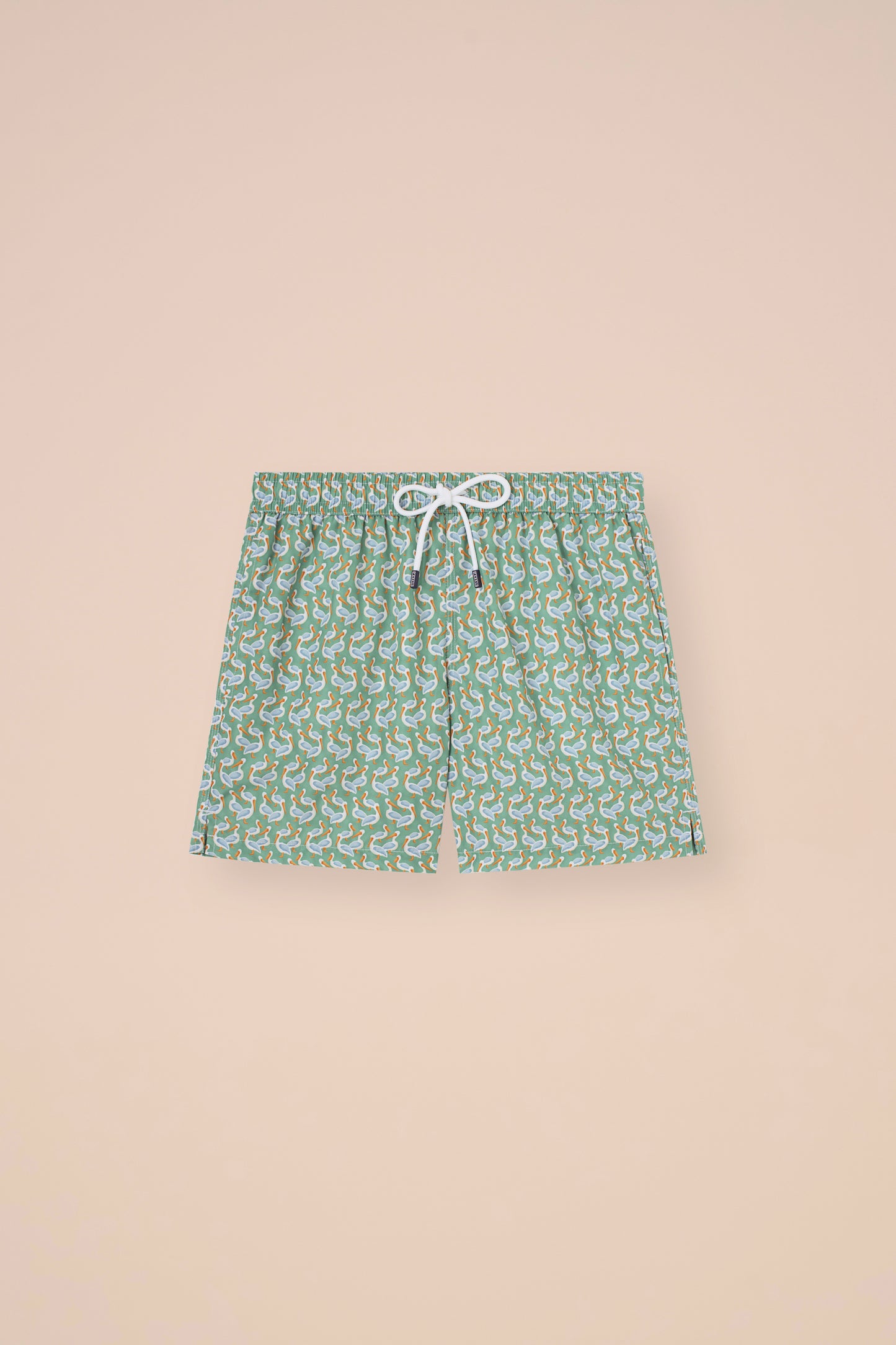 Madeira - The Sustainable Swim Trunks - Heron Pattern - DEEPSKYBLUE