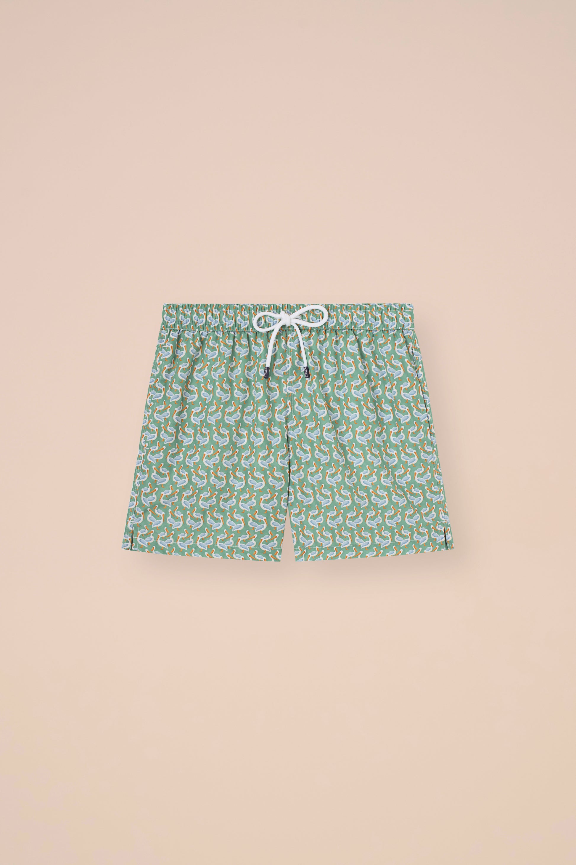 Madeira - The Sustainable Swim Trunks - Heron Pattern - DEEPSKYBLUE