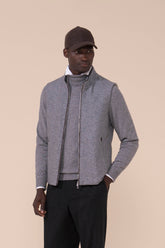 Mark Cashmere Flanel Full-zip Padded Vest