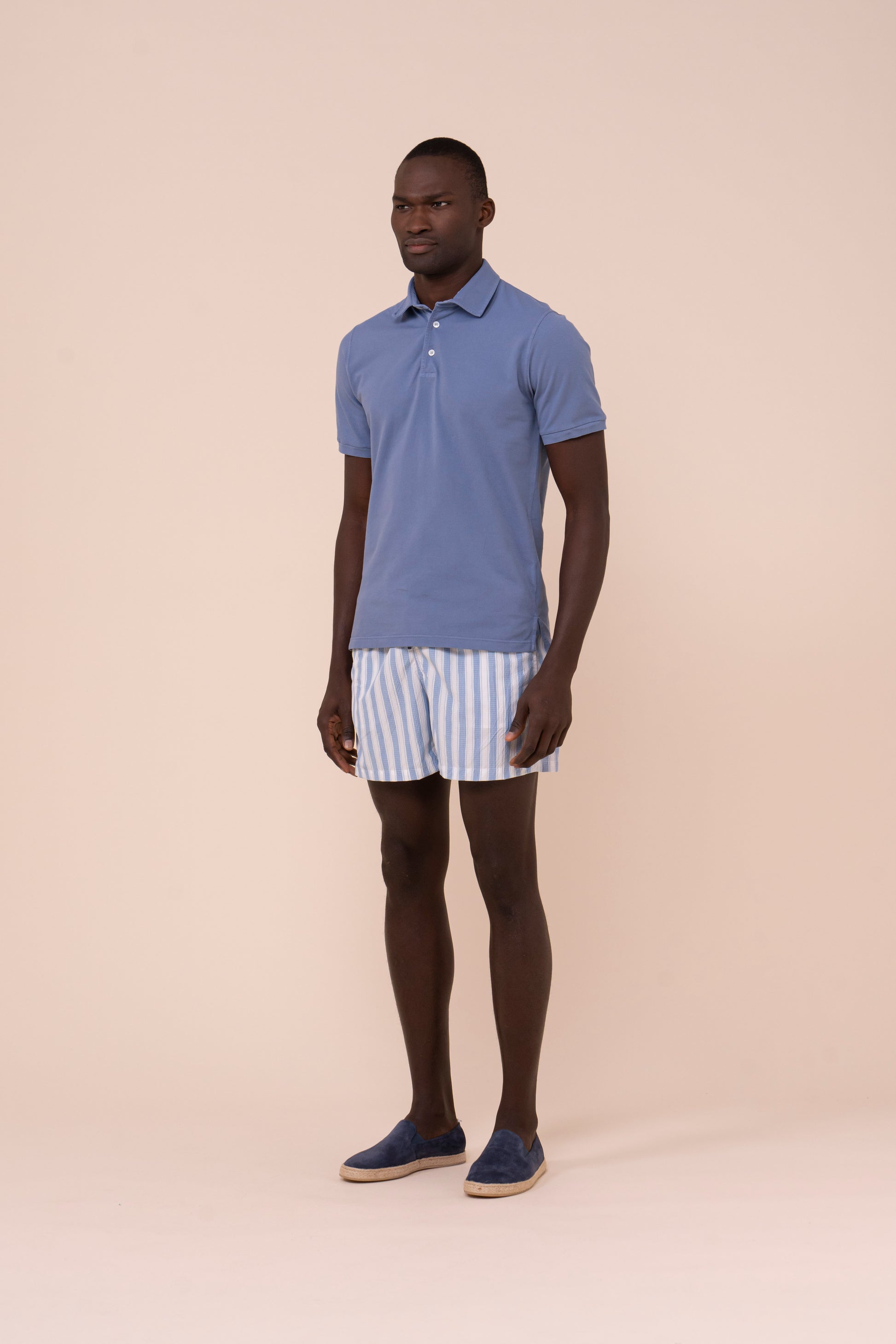 Madeira - The Sakar Swim Trunk - Striped Pattern - DENIM