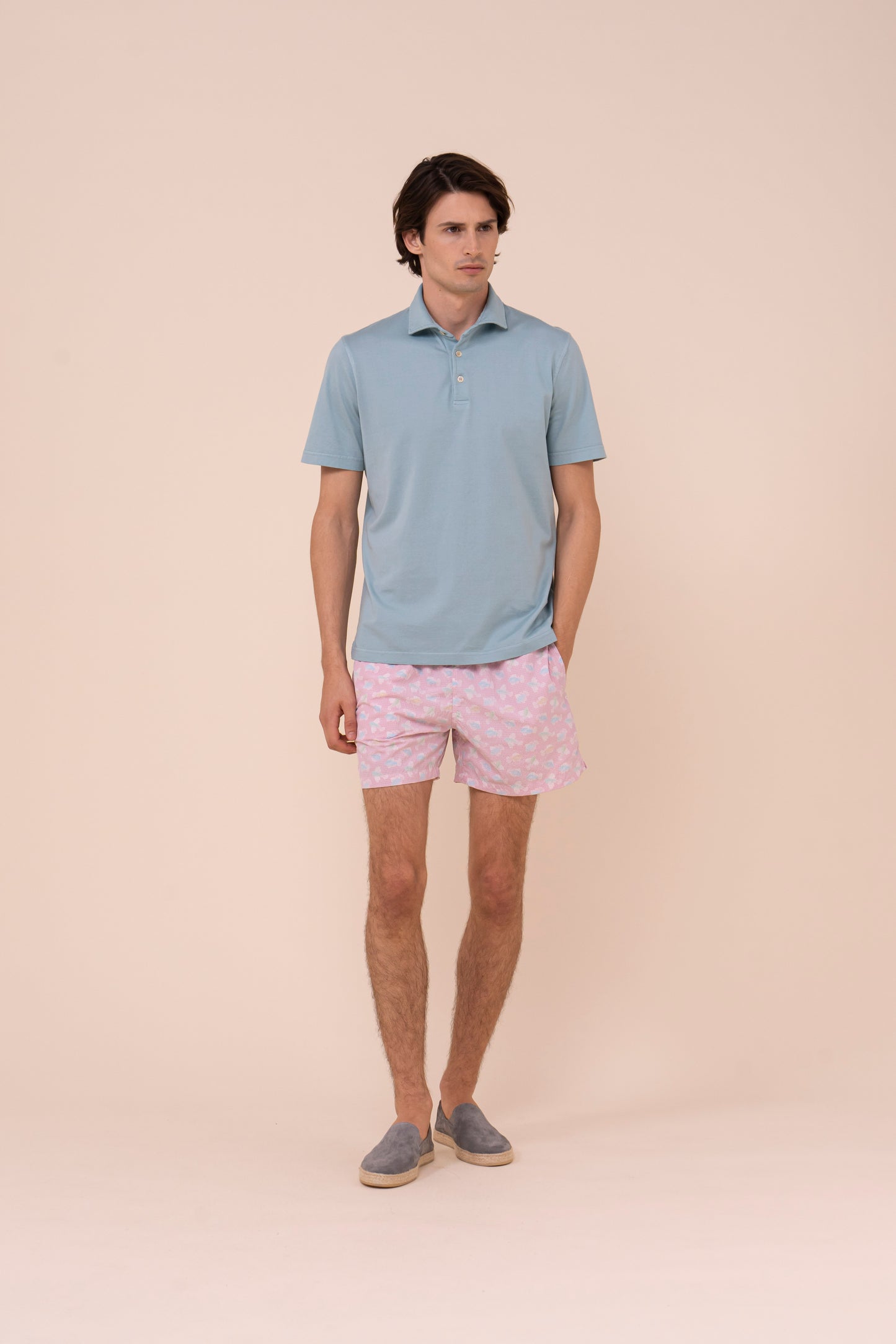 Madeira - The Sakar Swim Trunk - Fishes Pattern - FLAMINGO