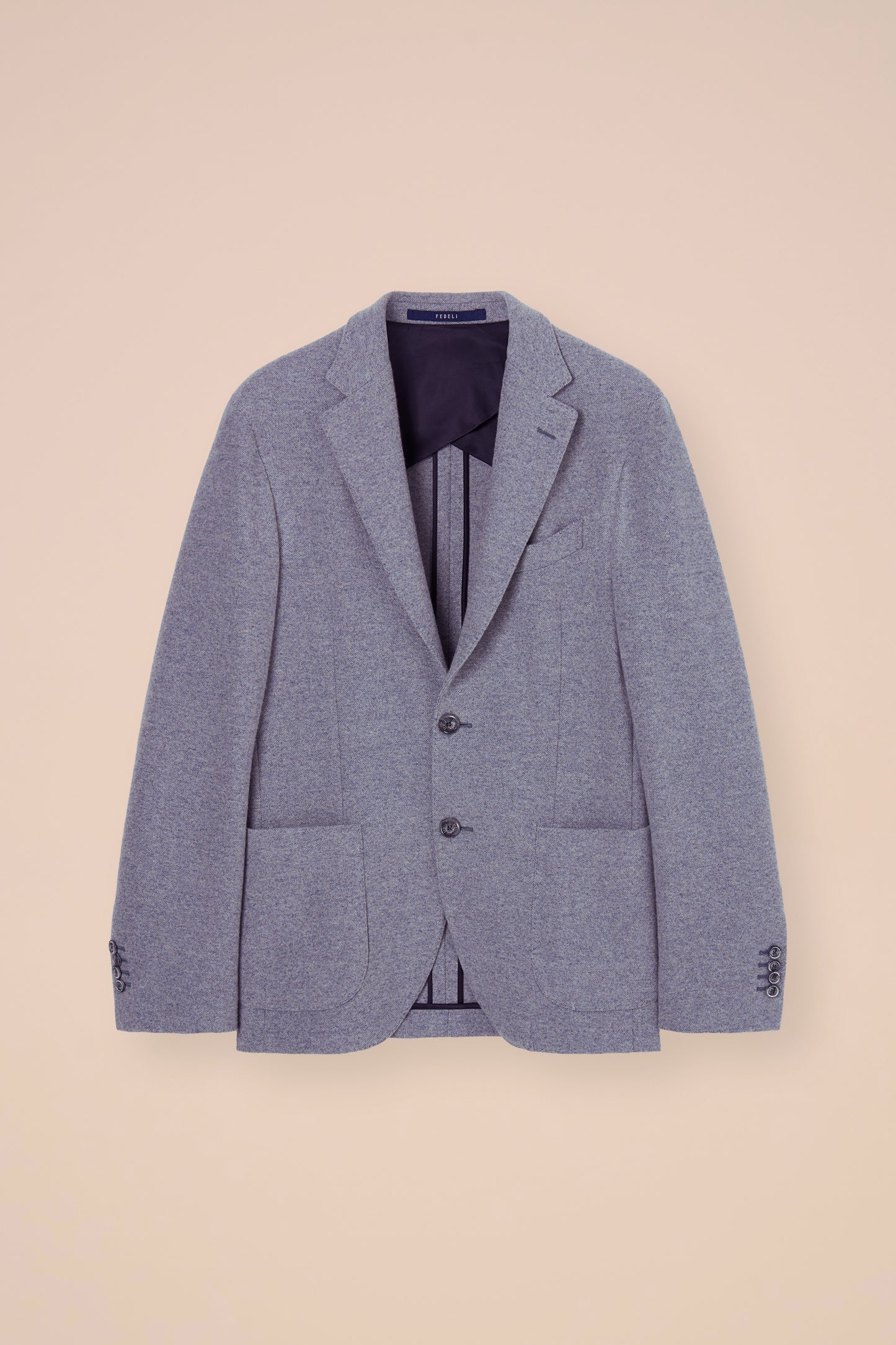 Taylor blazer in cashmere piquet flanel - LIGHTDENIM