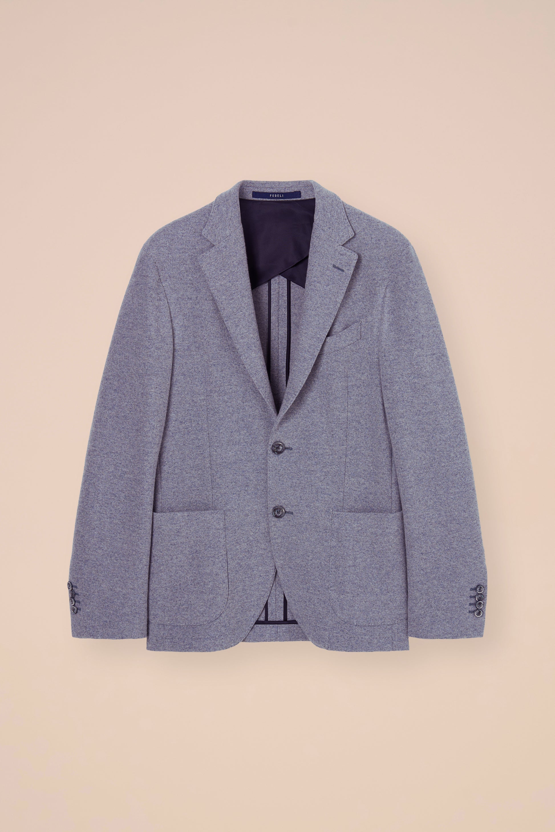 Taylor blazer in cashmere piquet flanel - LIGHTDENIM