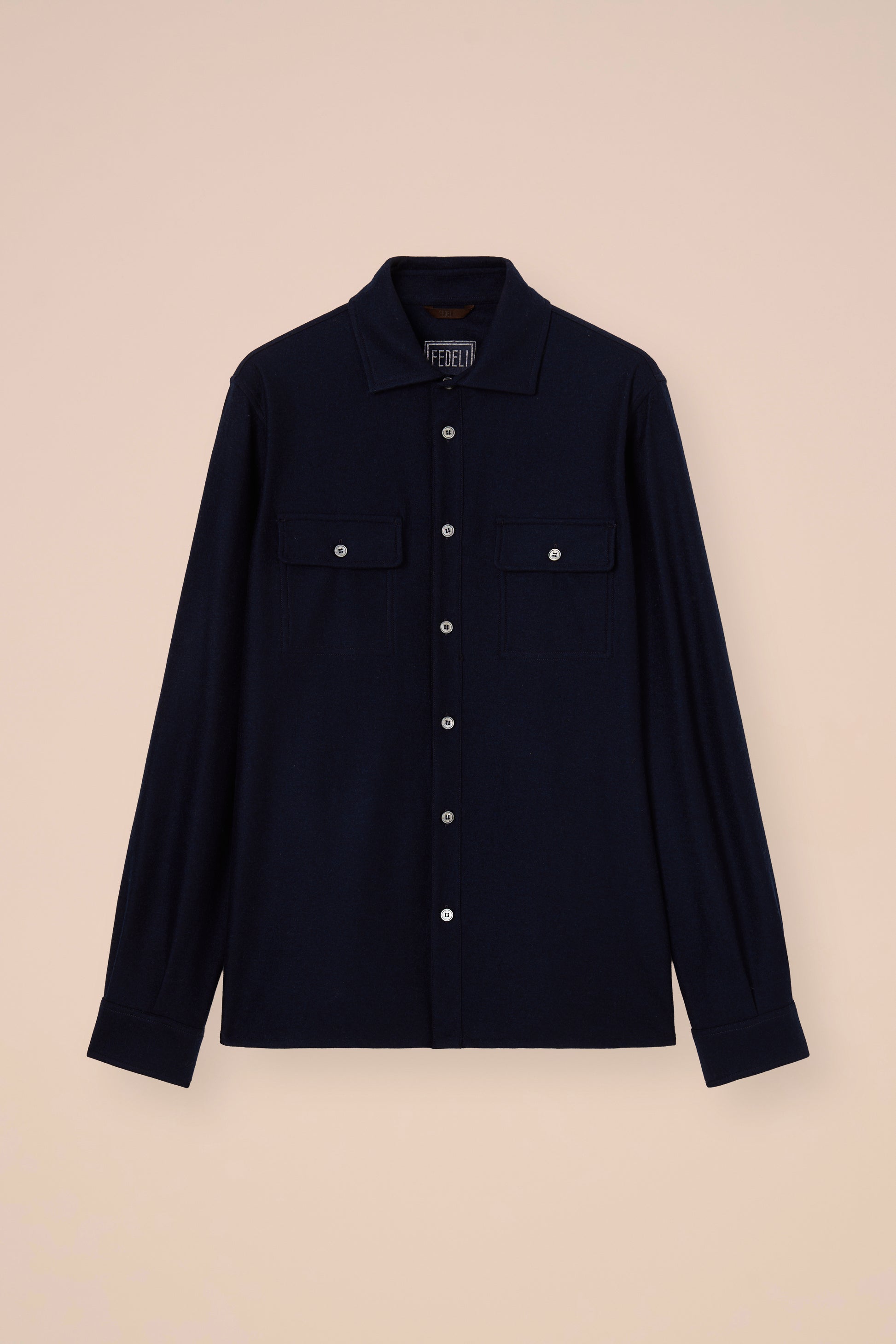 Niky overshirt in cashmere flanel - .