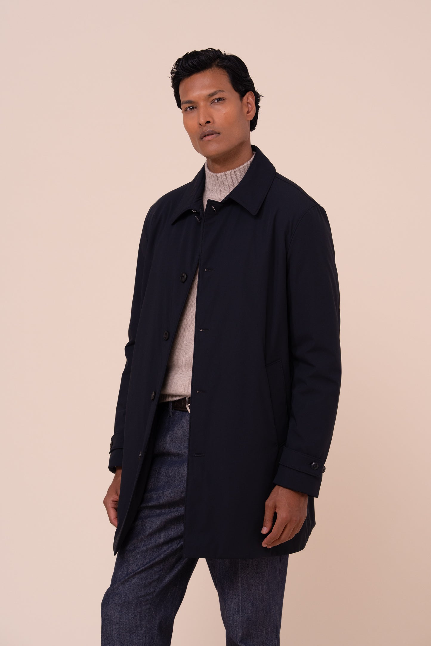 Rain impermeabile in nylon bi-stretch - MIDNIGHTBLUE