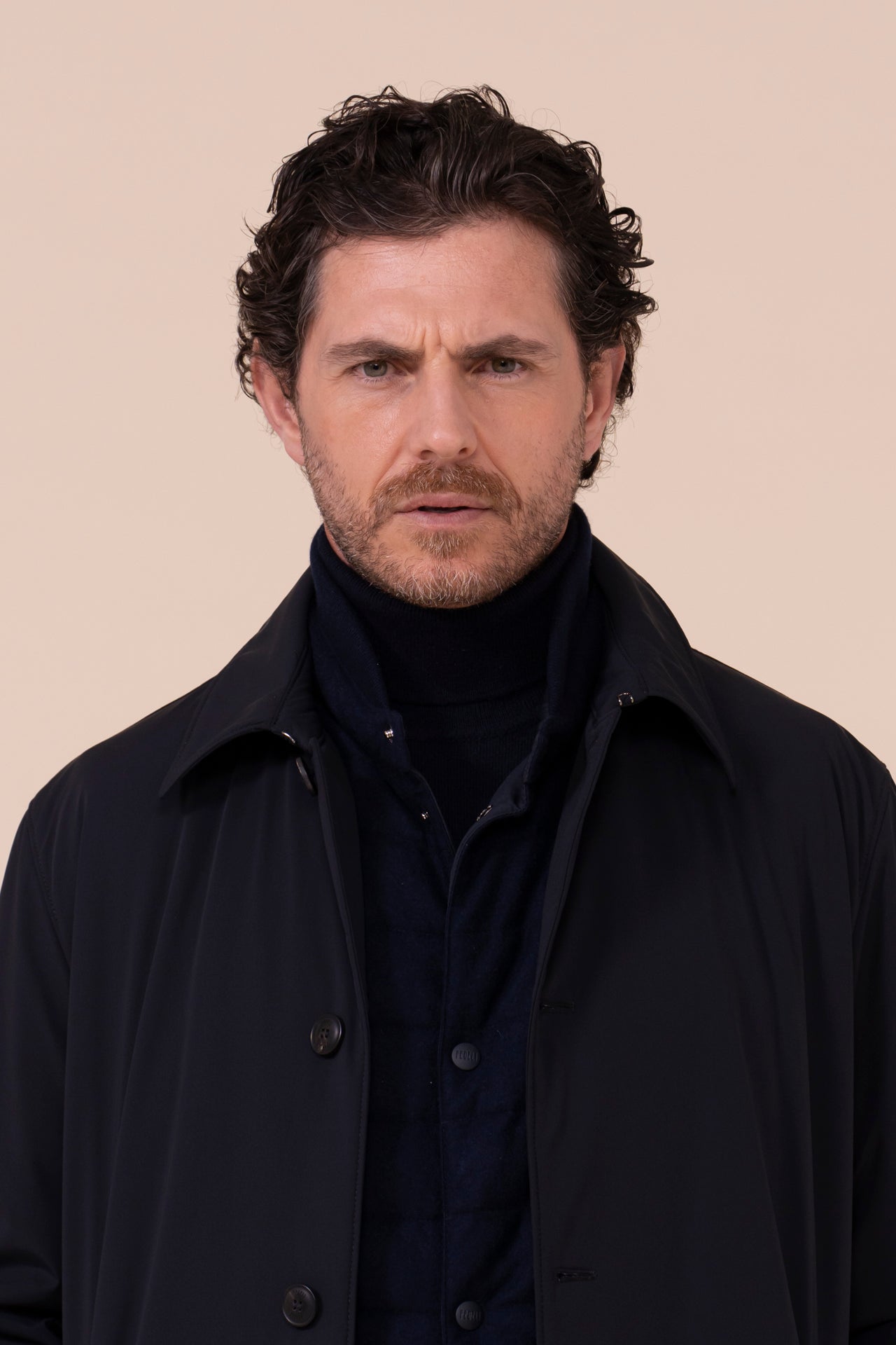 Rain Nylon Bi-Stretch Coat - MIDNIGHTBLUE