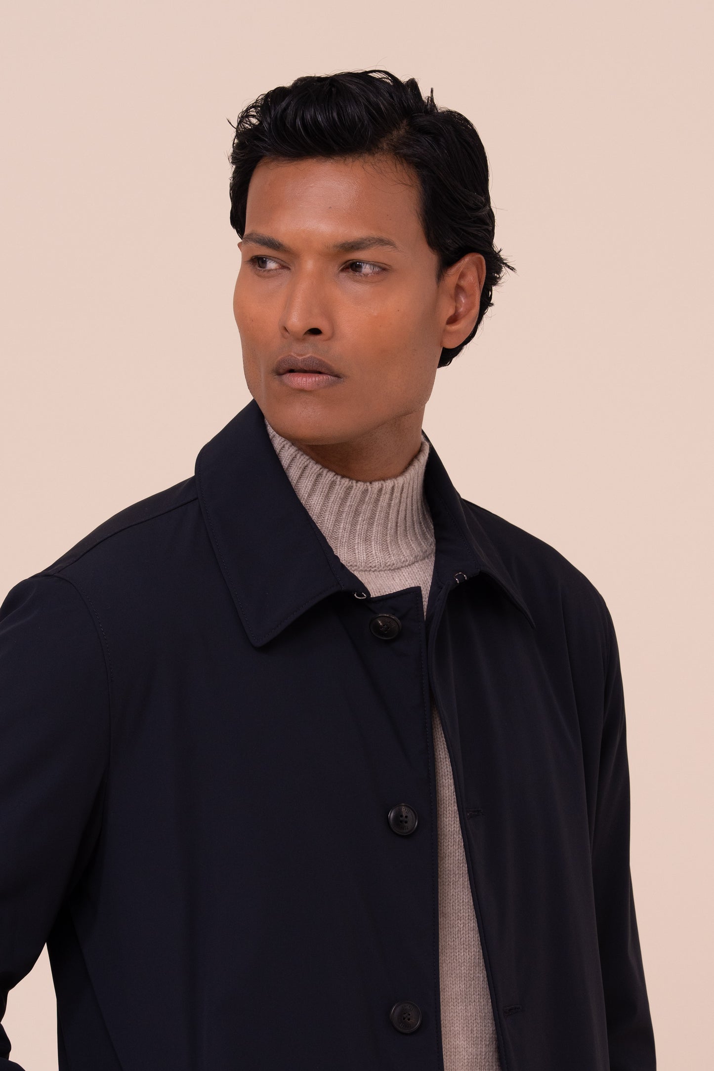 Rain impermeabile in nylon bi-stretch - MIDNIGHTBLUE