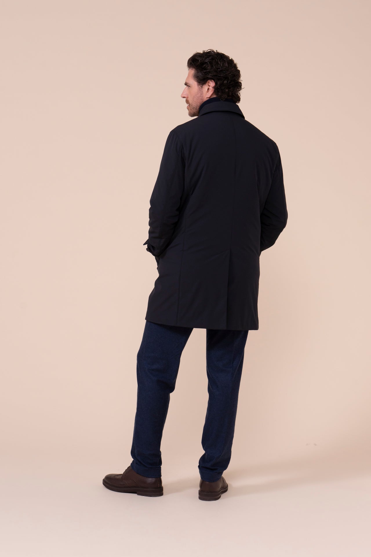 Rain Nylon Bi-Stretch Coat - MIDNIGHTBLUE