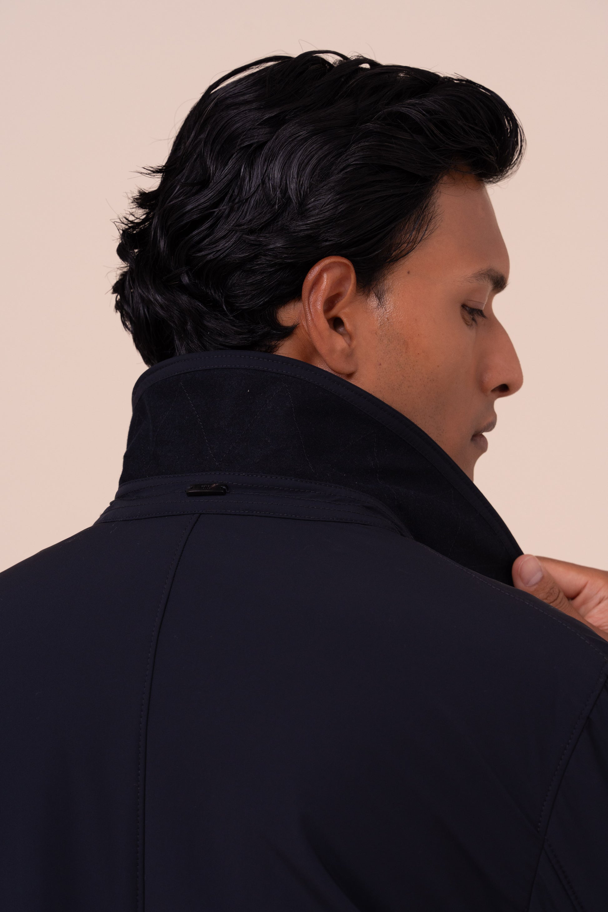 Rain impermeabile in nylon bi-stretch - MIDNIGHTBLUE