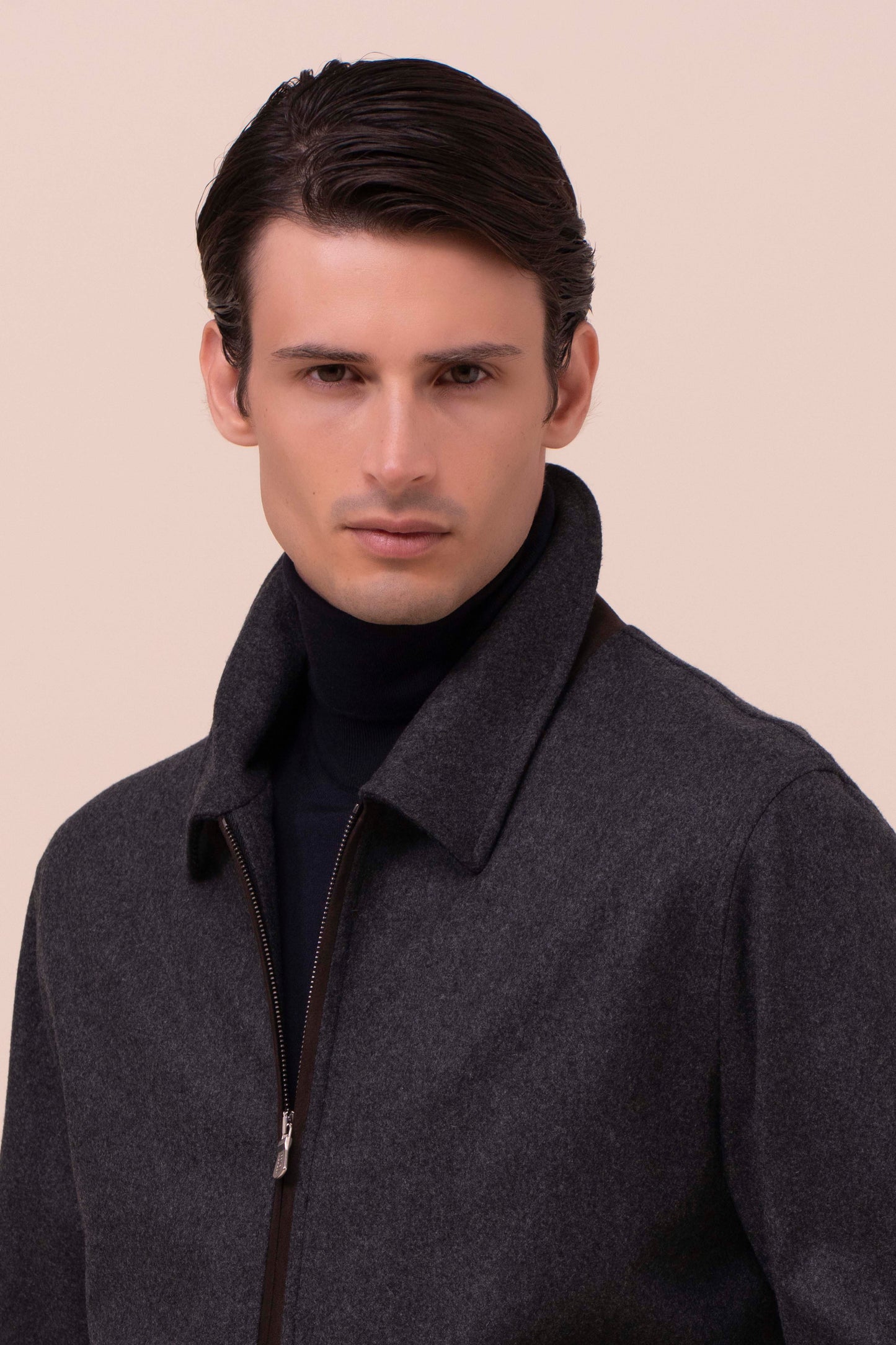 Tram giacca in cashmere stretch - ANTHRACITEMELANGE