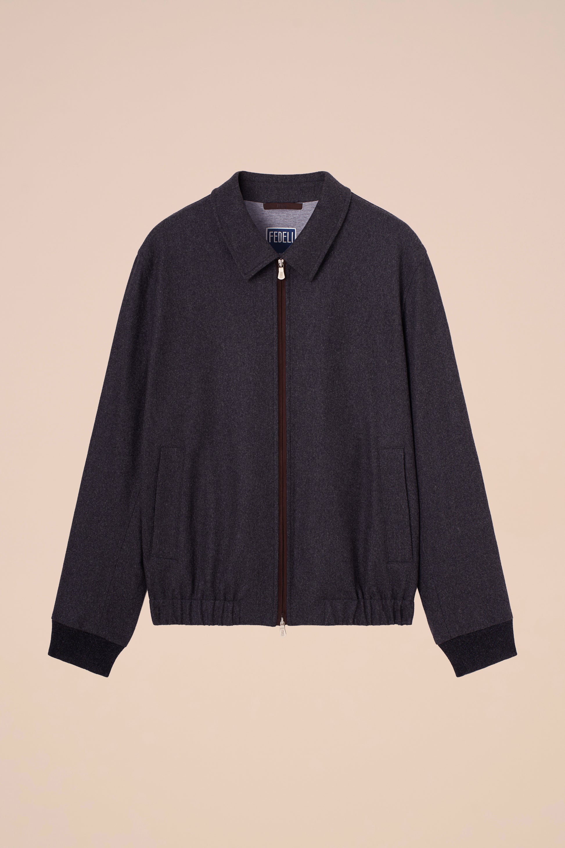 Tram giacca in cashmere stretch - ANTHRACITEMELANGE