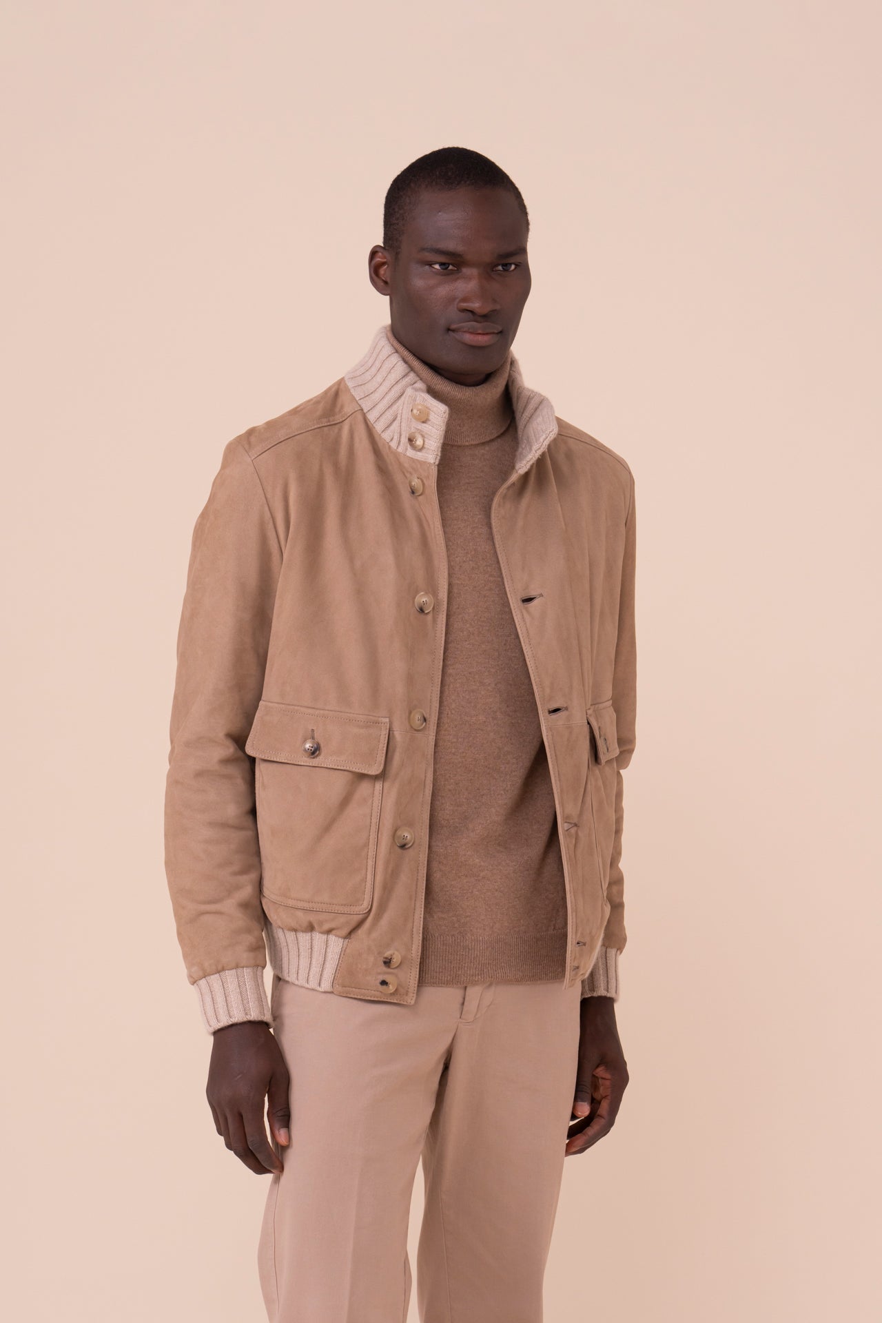 Verbier Suede Cashmere Padded Bomber - DUNES