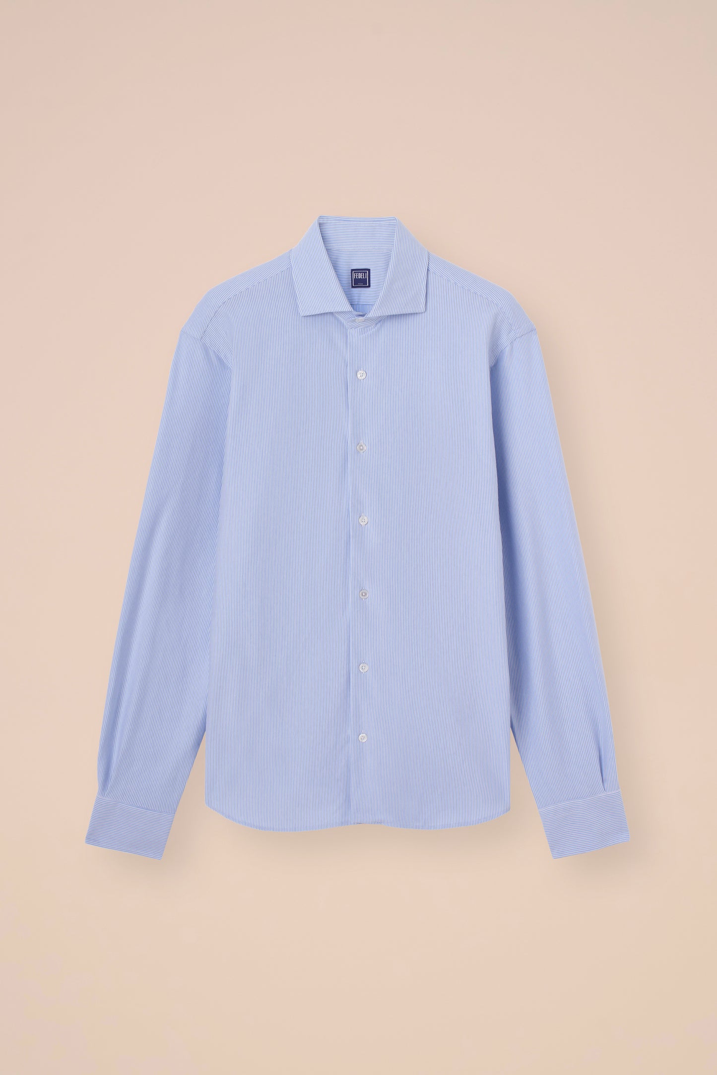 Giorgio Techno Jersey Striped Shirt - SKYBLUE-LINE0
