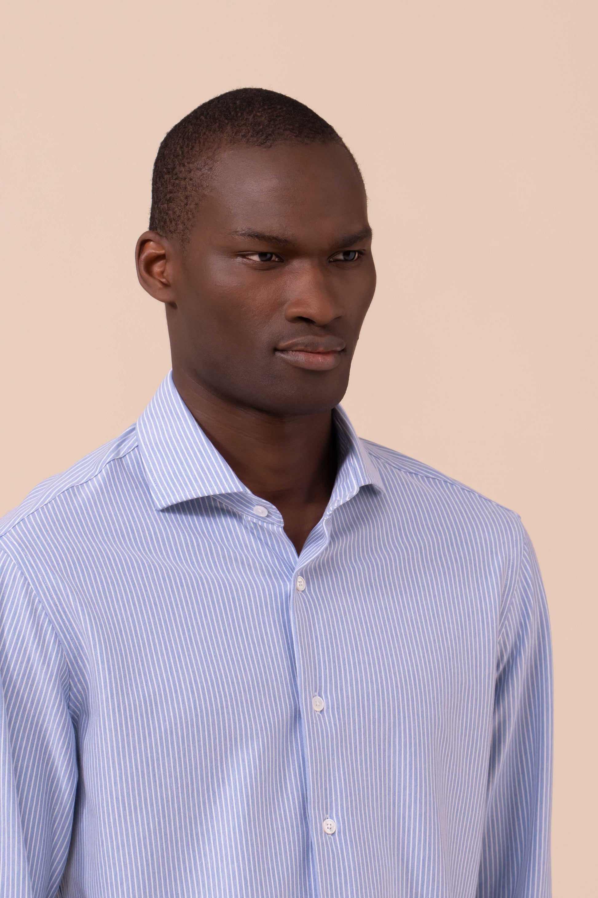 Giorgio Techno Striped Jersey Shirt - WHITE