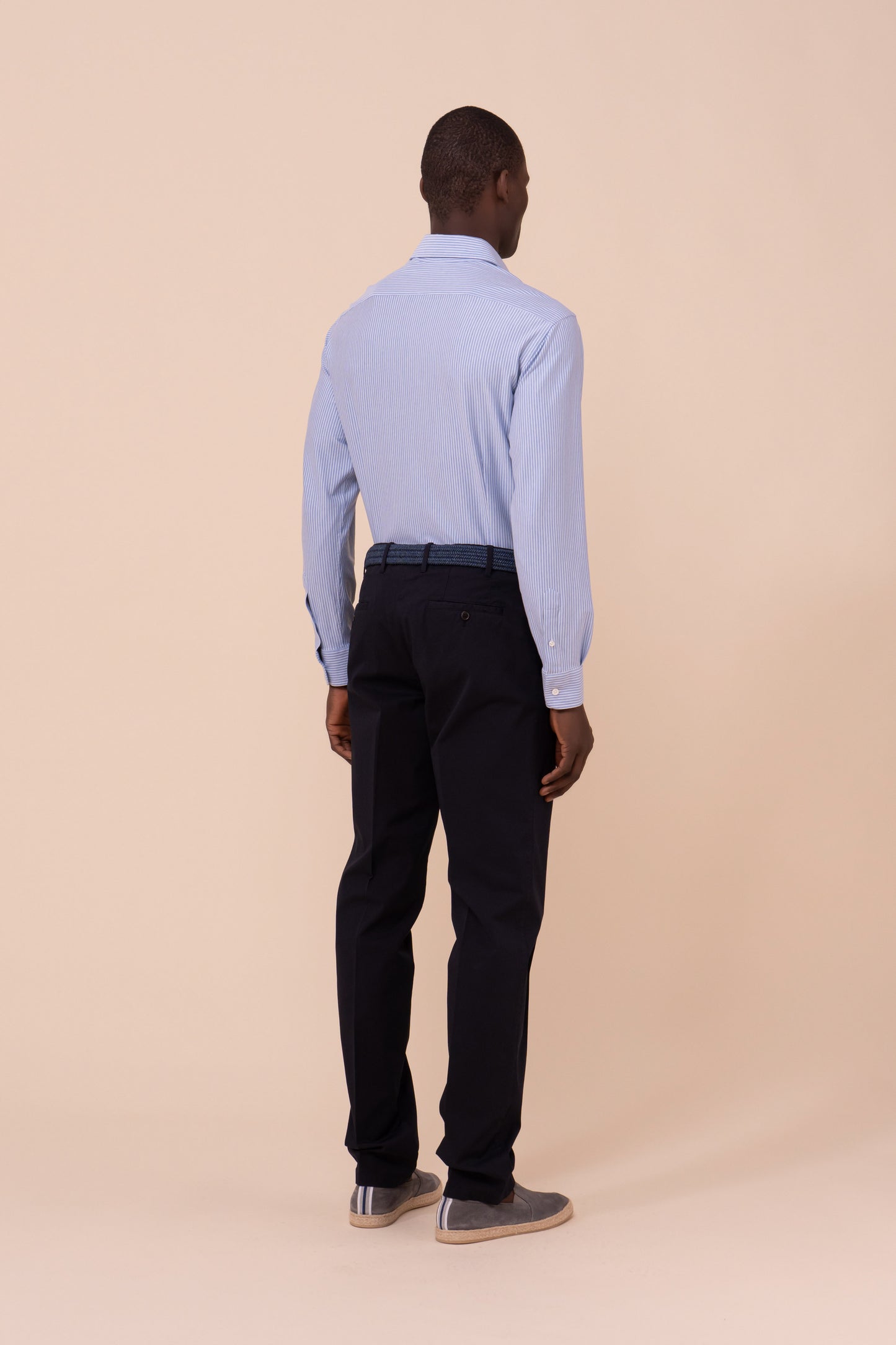 Giorgio Techno Striped Jersey Shirt - WHITE