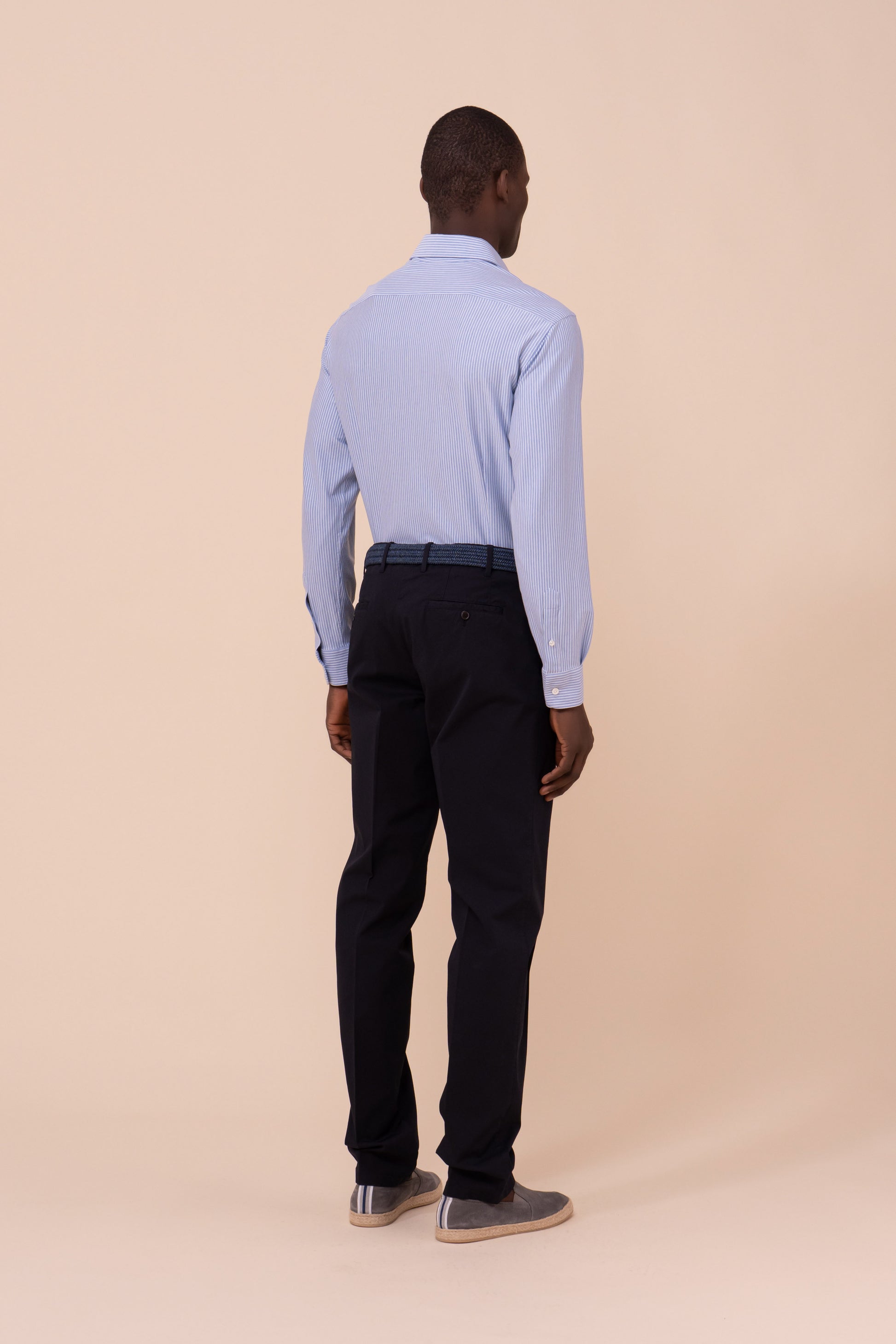 Giorgio Techno Striped Jersey Shirt - WHITE