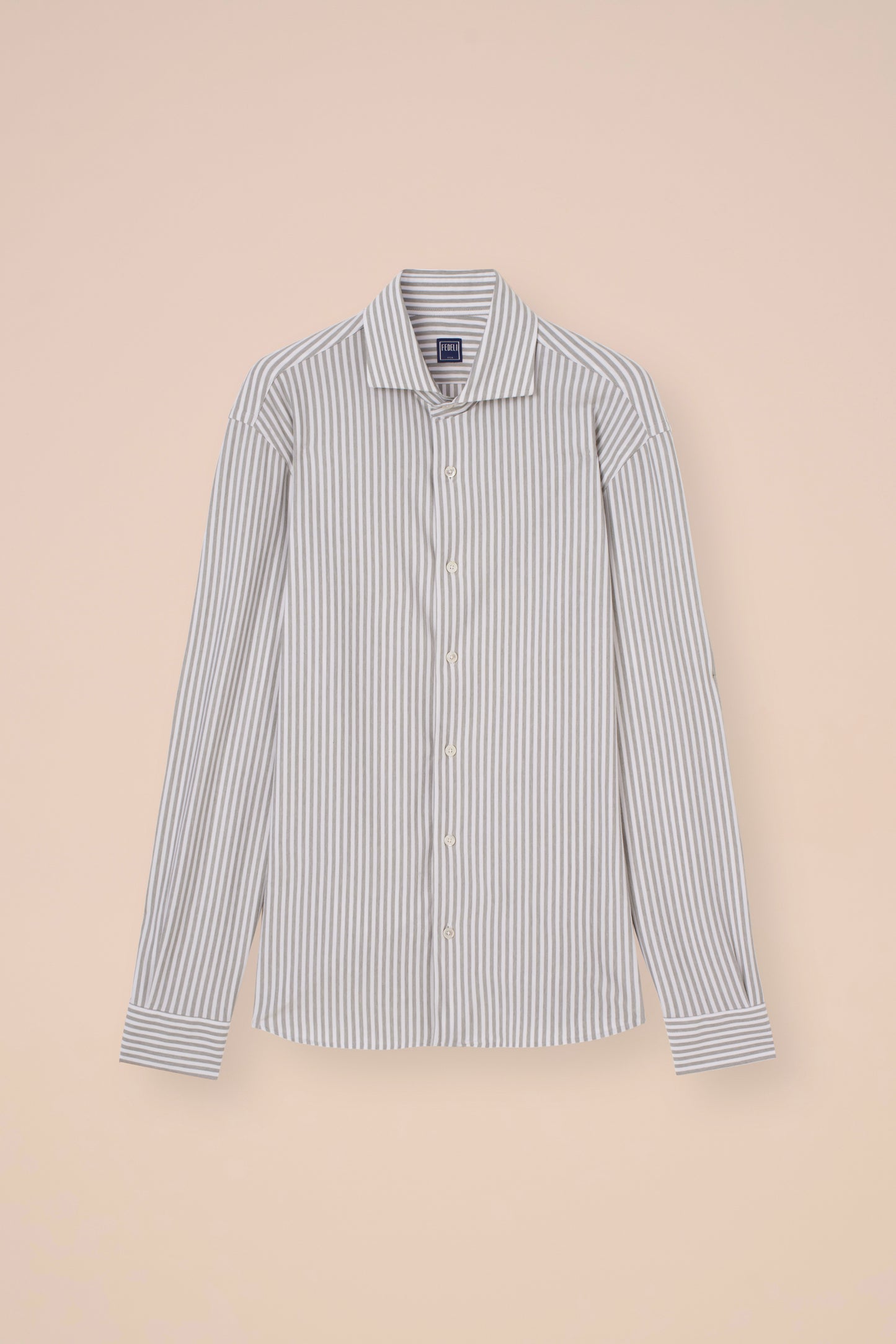 Giorgio Techno Striped Jersey Shirt - WHITE