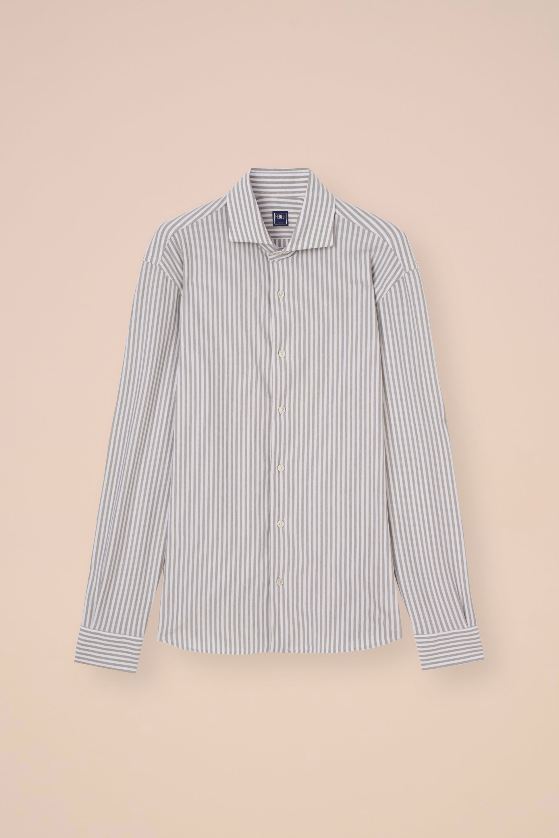 Giorgio Techno Striped Jersey Shirt - WHITE