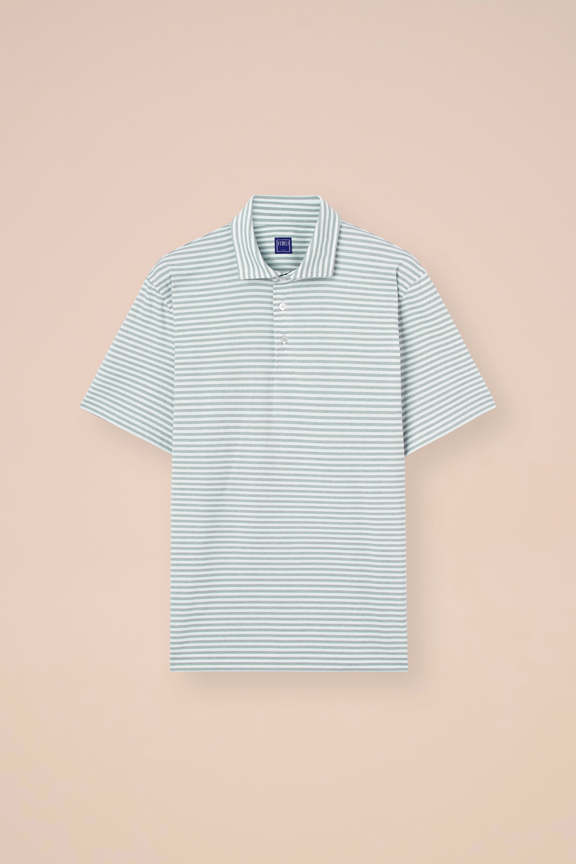 Zero Techno Jersey Striped Polo - SKYBLUE-LINE4