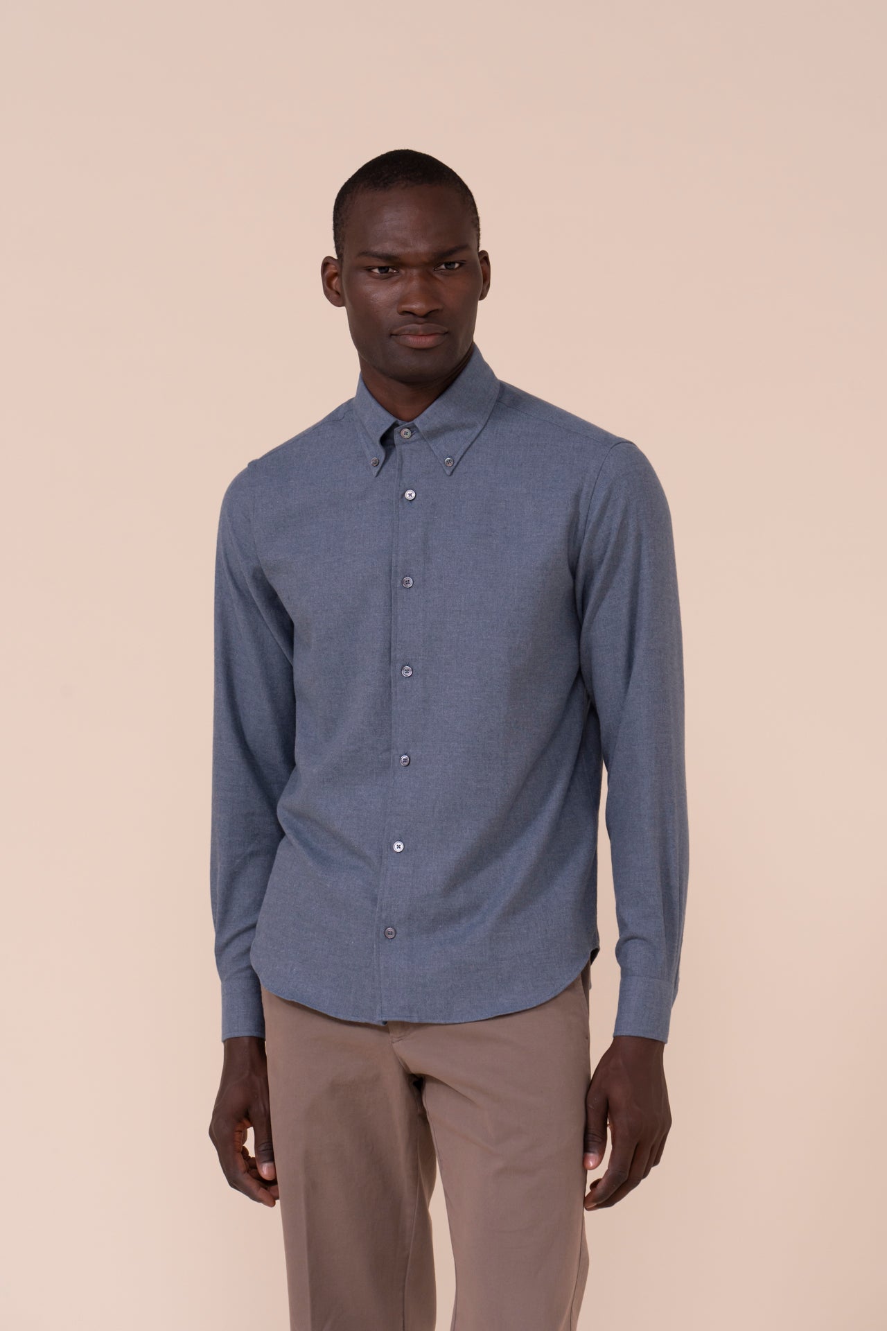 Alberto Cotton Flanel Shirt - DENIM