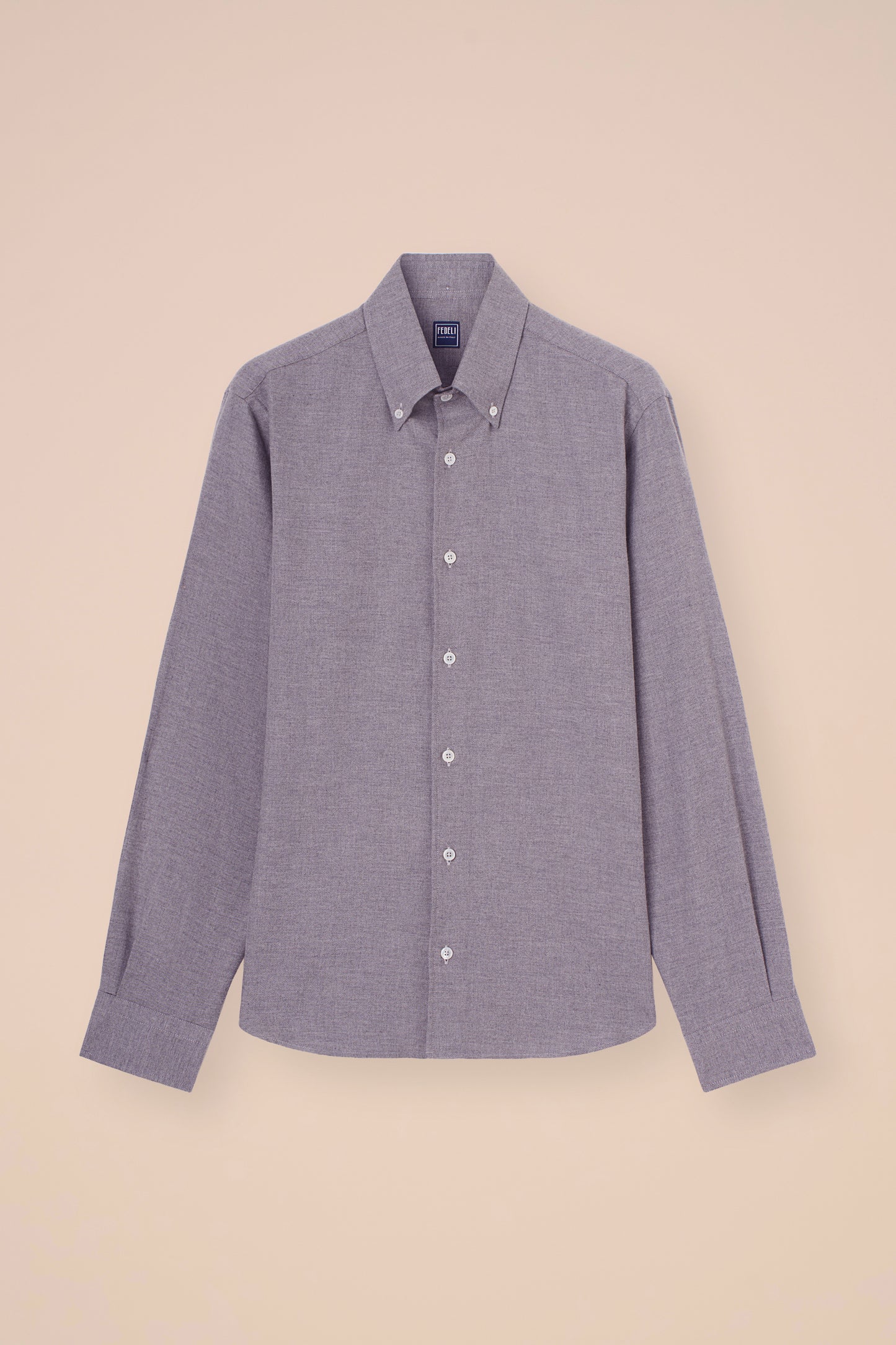 Alberto camicia in flanella di cotone - GRAY