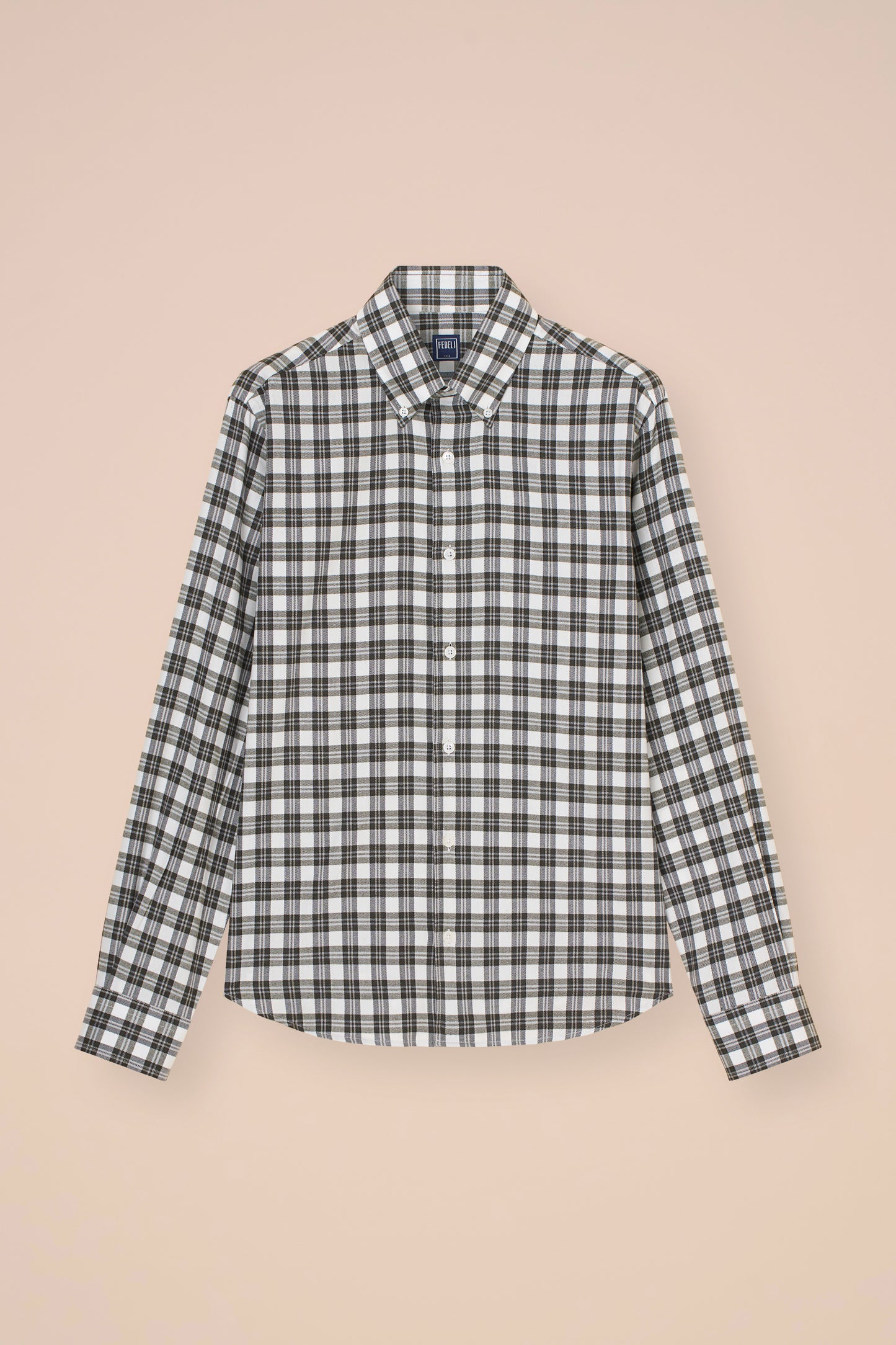 Alberto camicia in flanella di cotone - MAROON