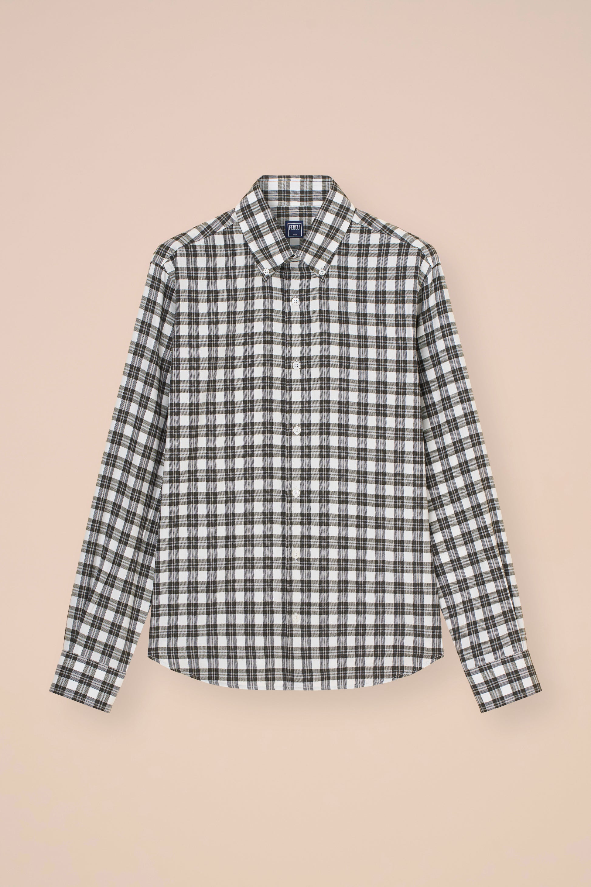Alberto camicia in flanella di cotone - MAROON