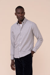 Alberto camicia in flanella di cotone e lyocell